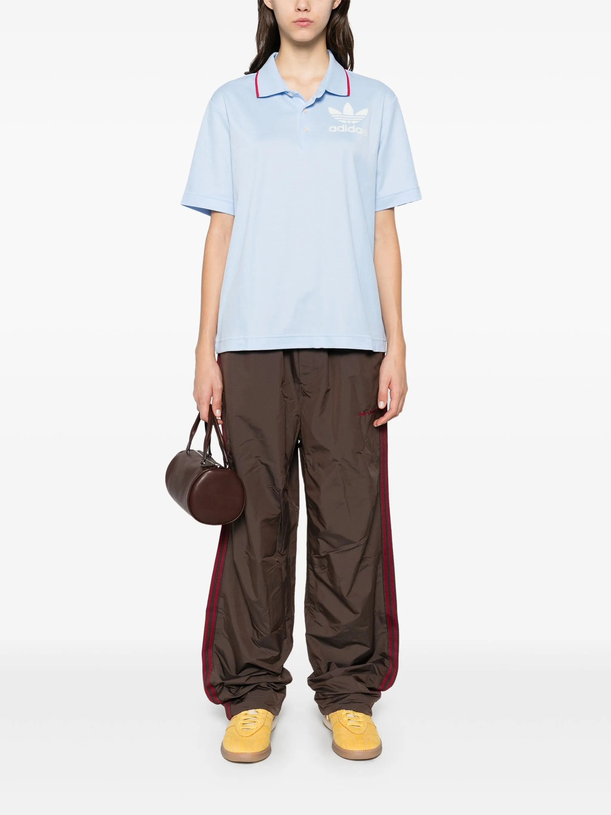 x Wales Bonner logo-flocked polo shirt