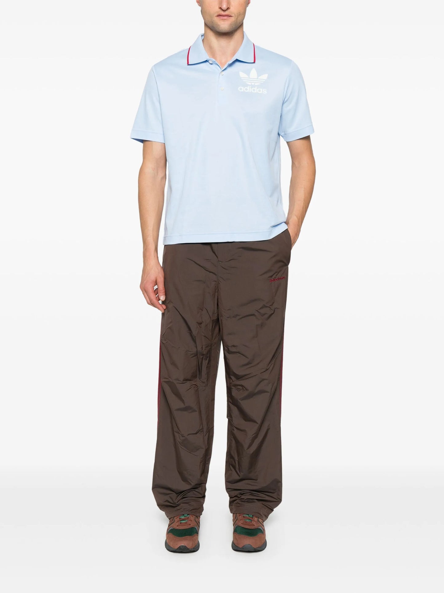 x Wales Bonner logo-flocked polo shirt