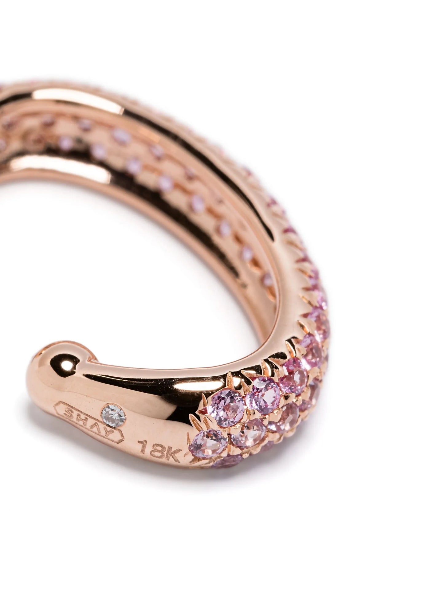18K rose gold jumbo sapphire ear cuff