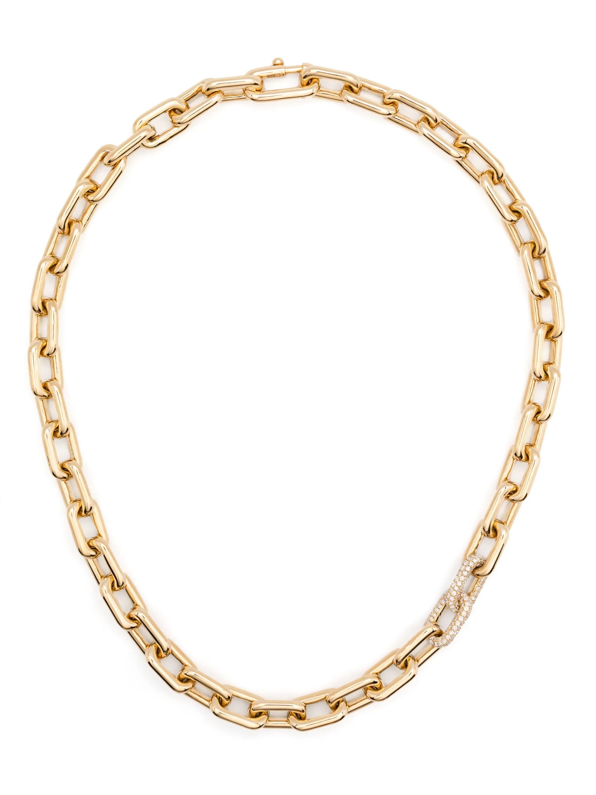 18kt yellow gold chain diamond necklace
