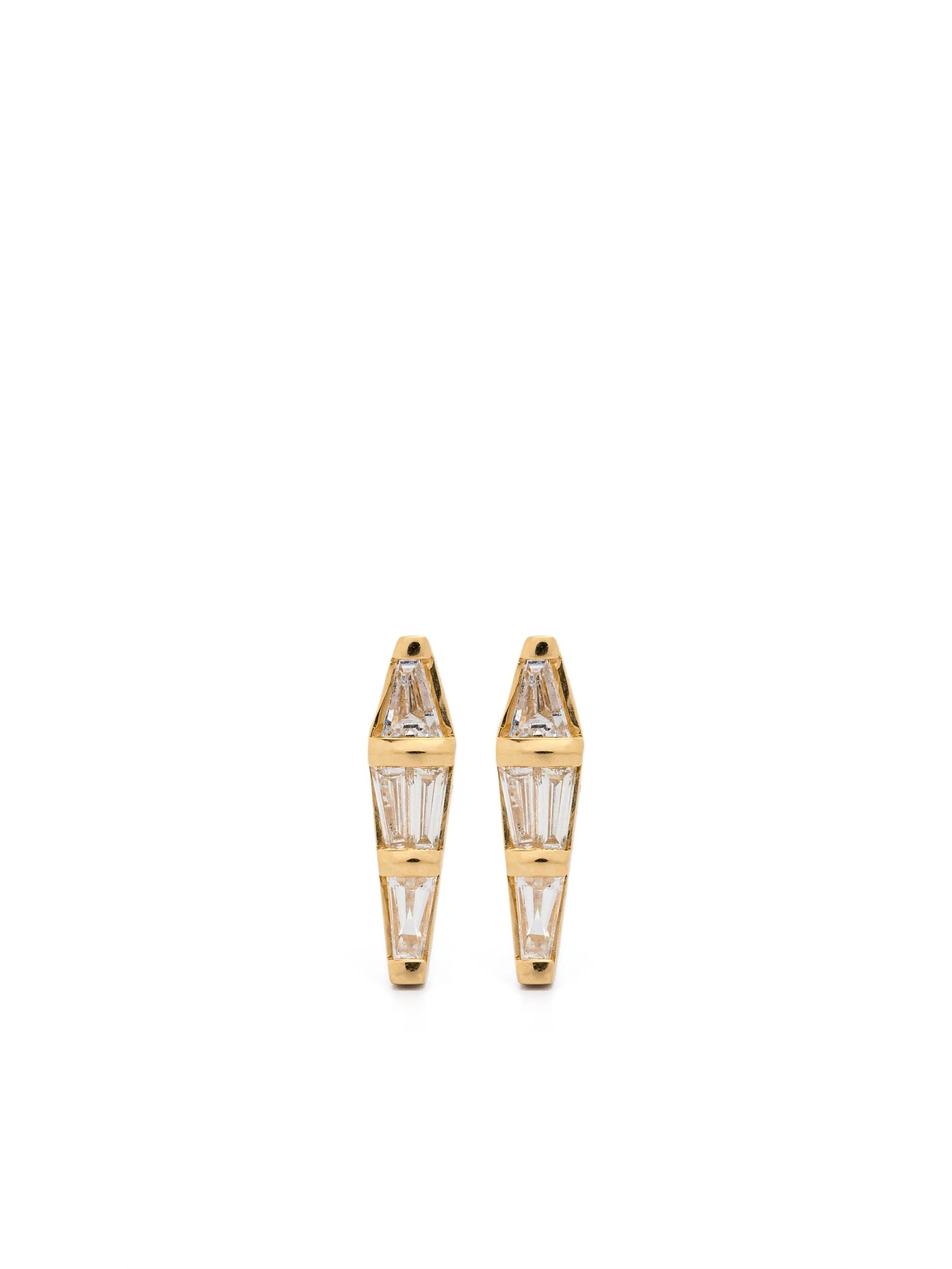 18kt yellow gold Spectrum diamond earrings