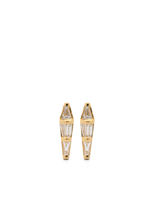18kt yellow gold Spectrum diamond earrings