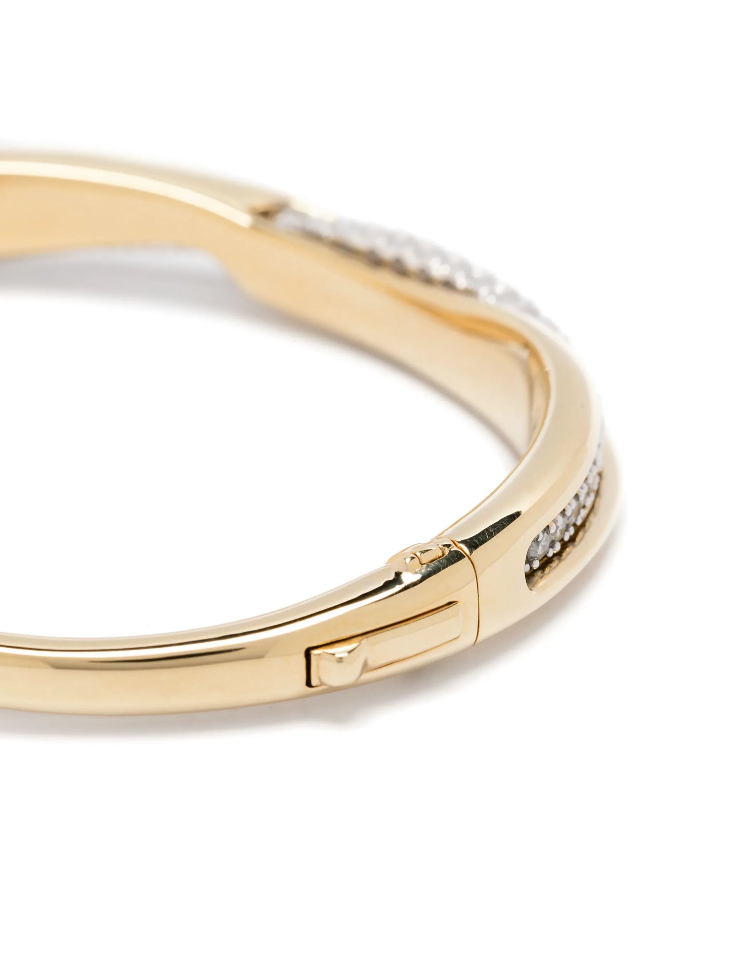 18kt yellow gold white diamond bangle