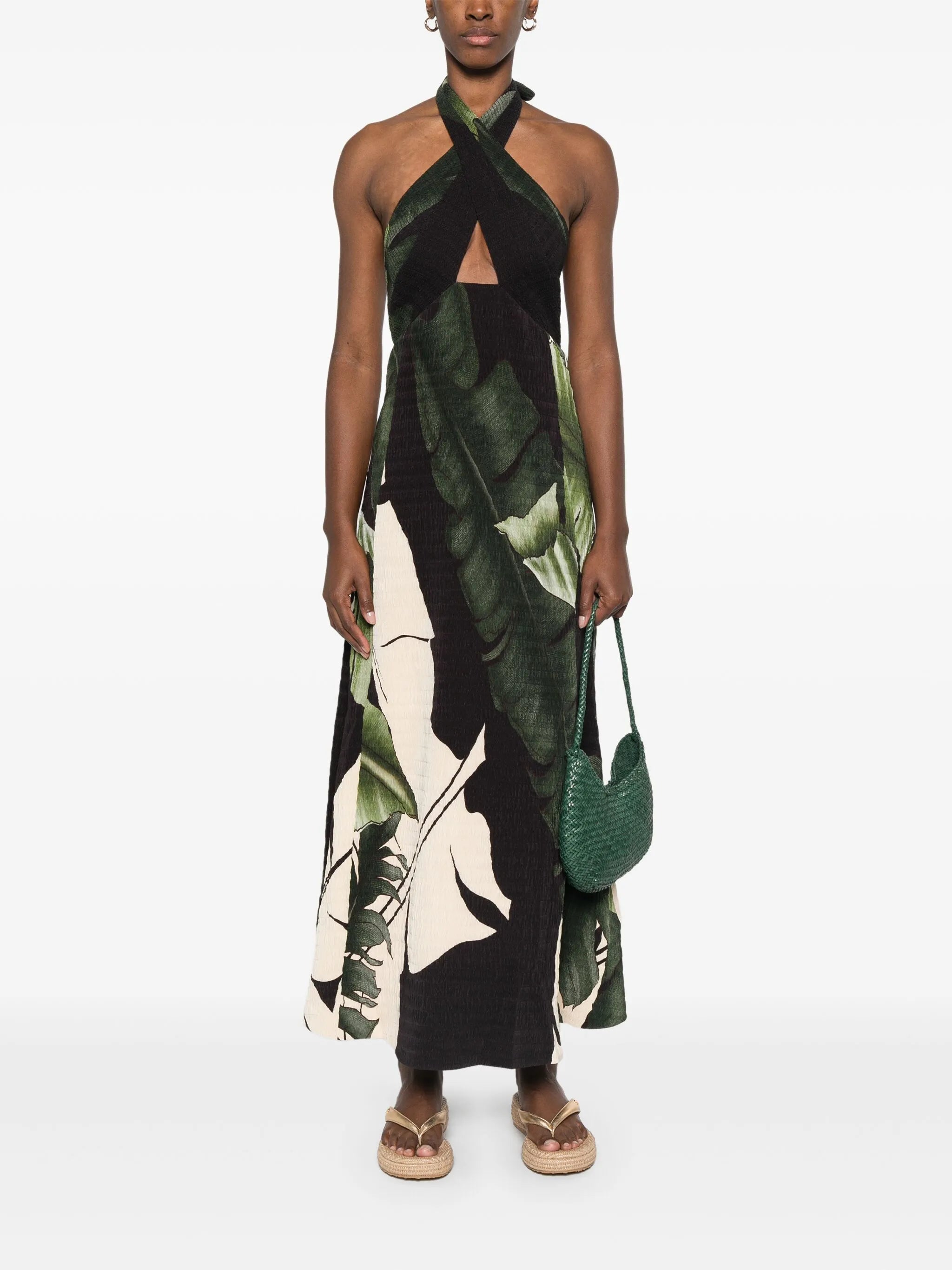 halterneck maxi dress