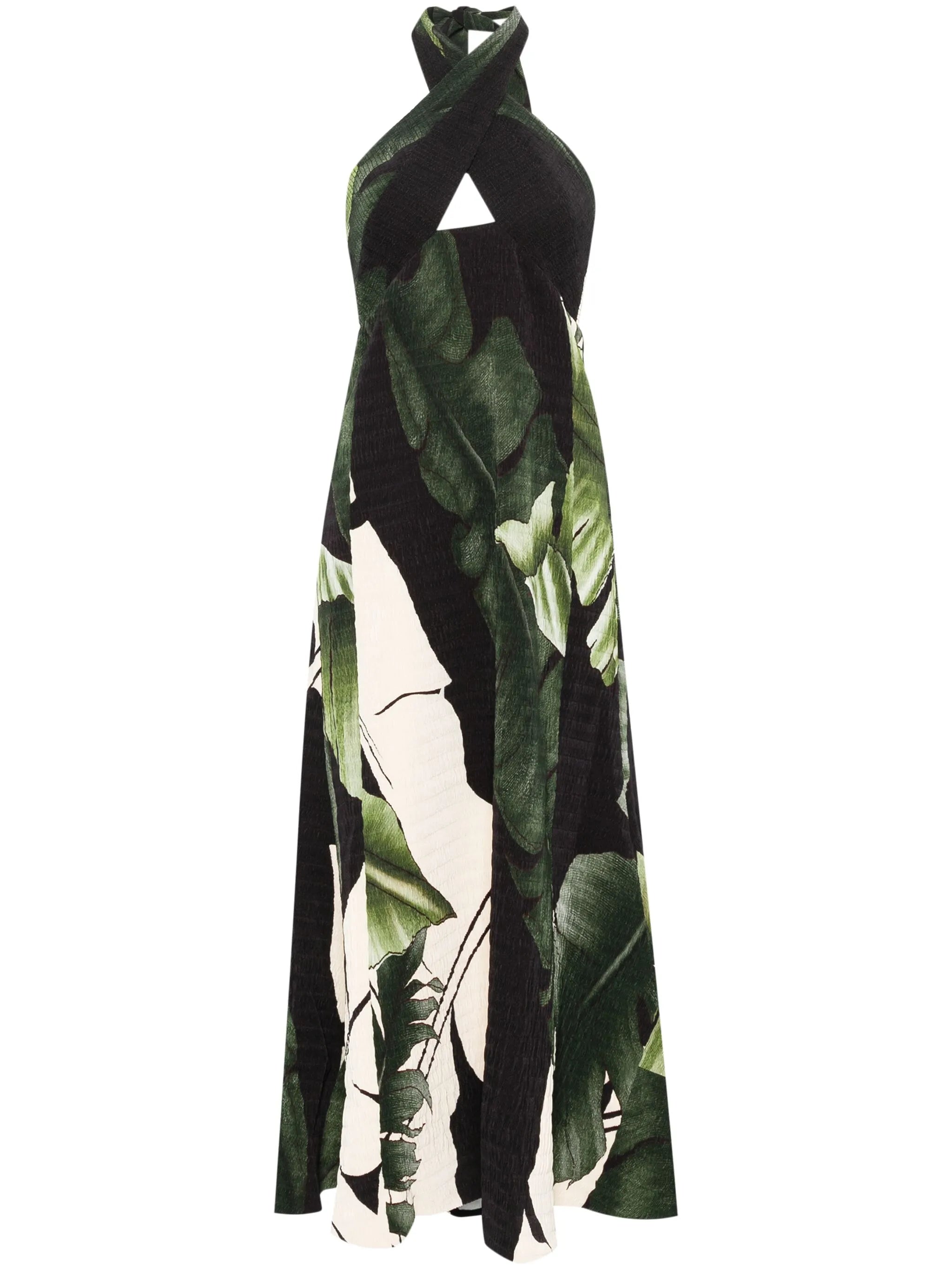 halterneck maxi dress