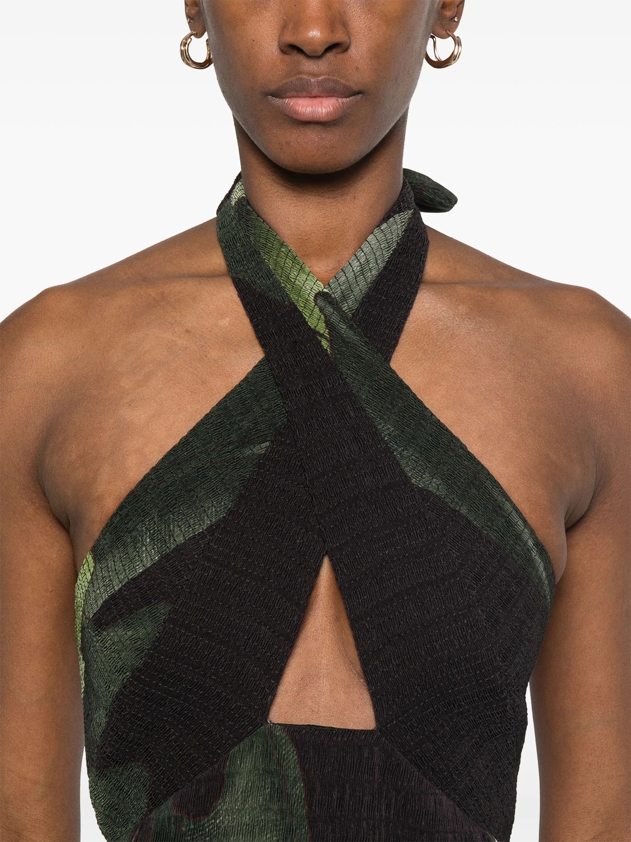 halterneck maxi dress