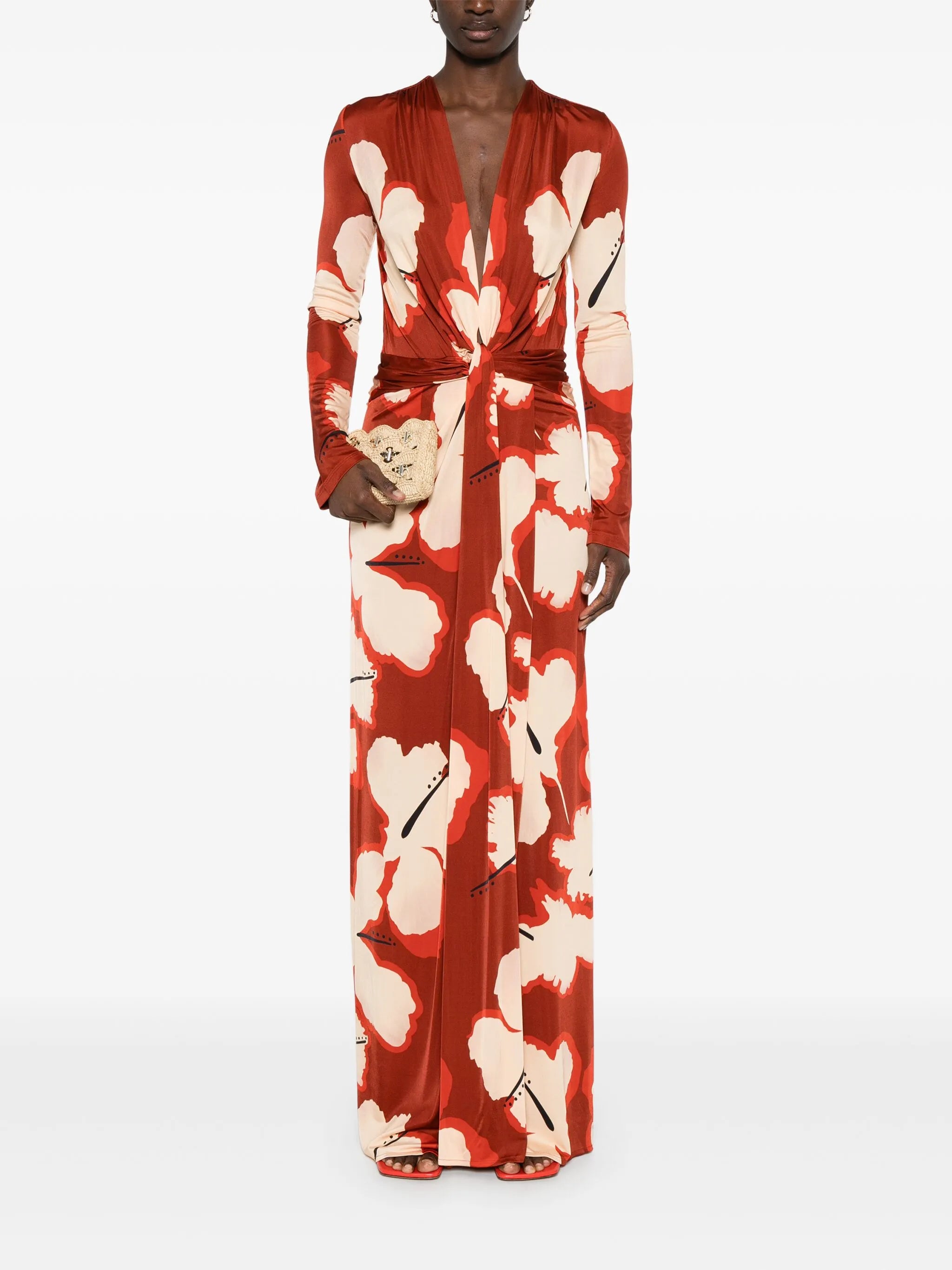 Coral Marino maxi dress