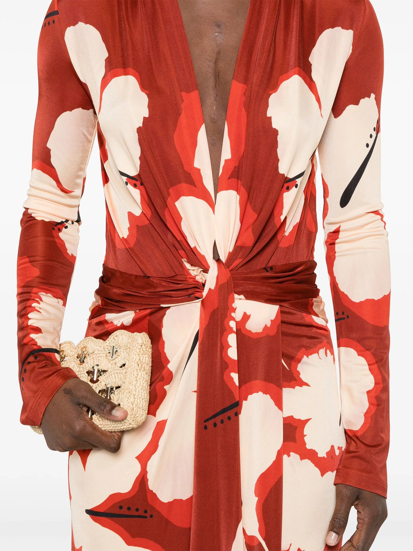 Coral Marino maxi dress