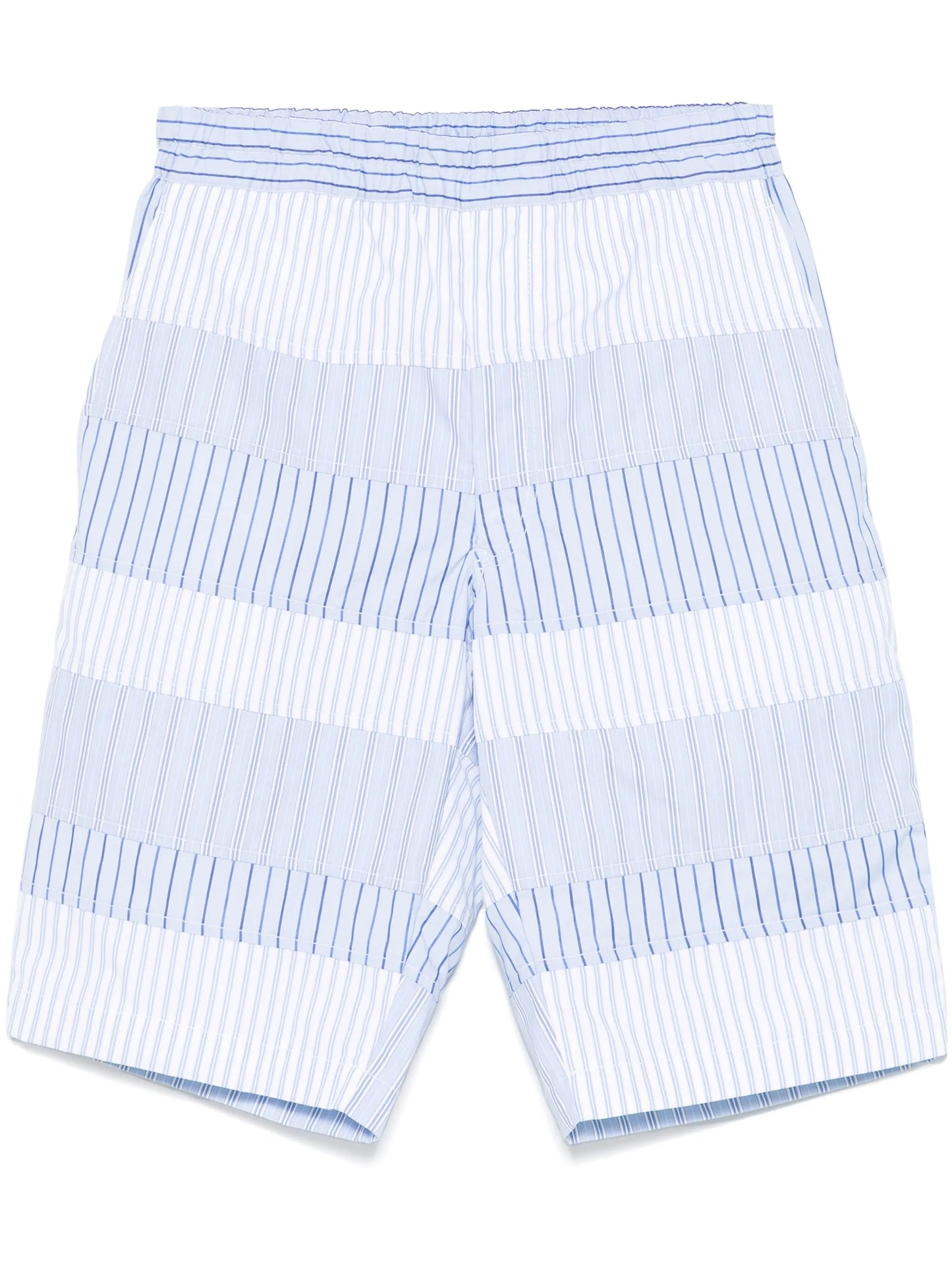 layered striped shorts