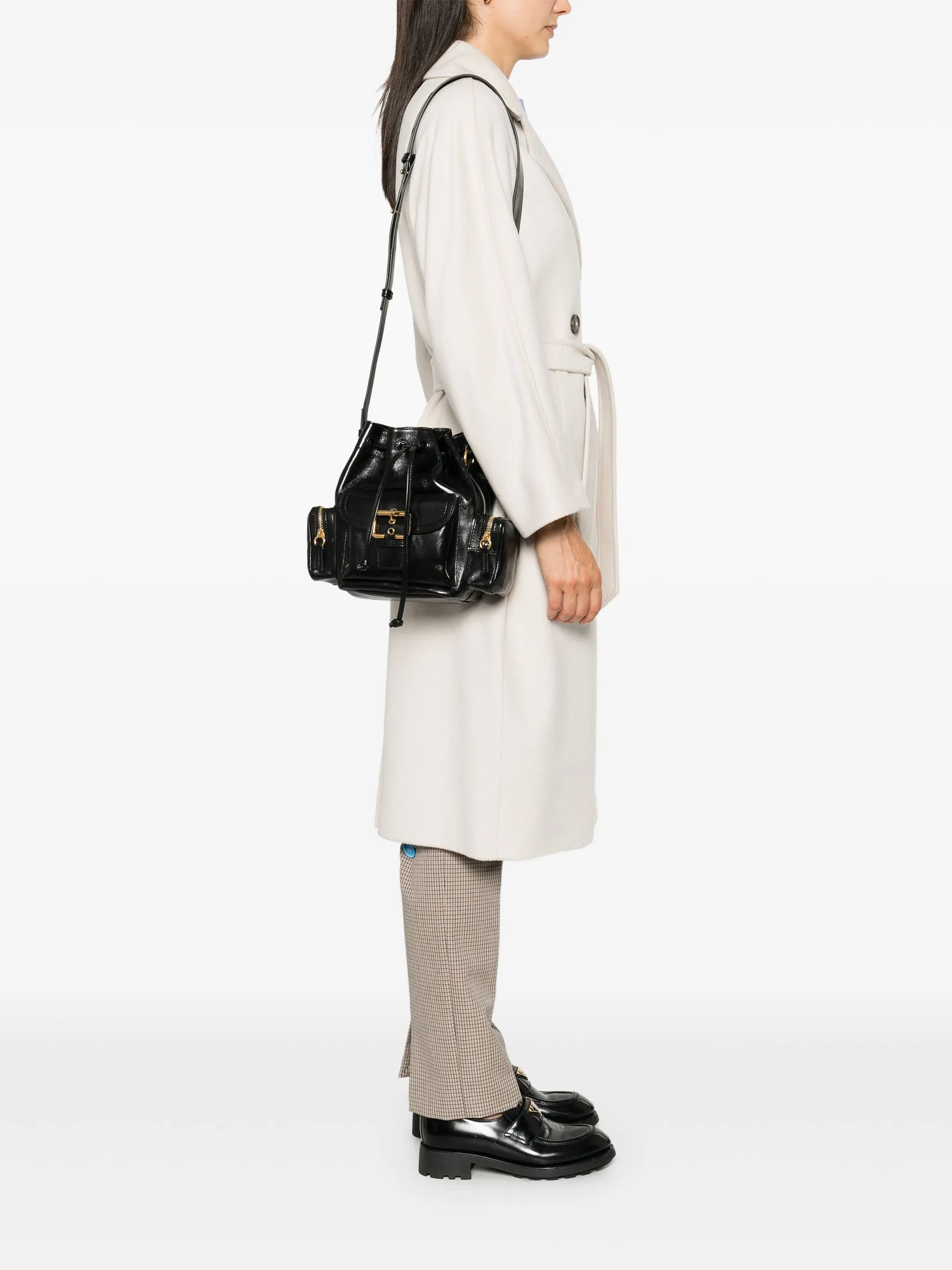 leather bucket bag