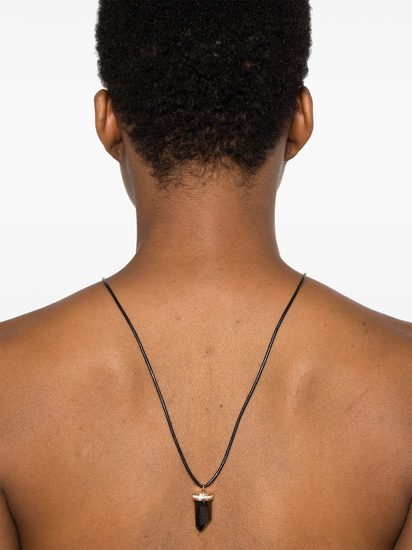 14kt rose gold smoky quartz pendant necklace