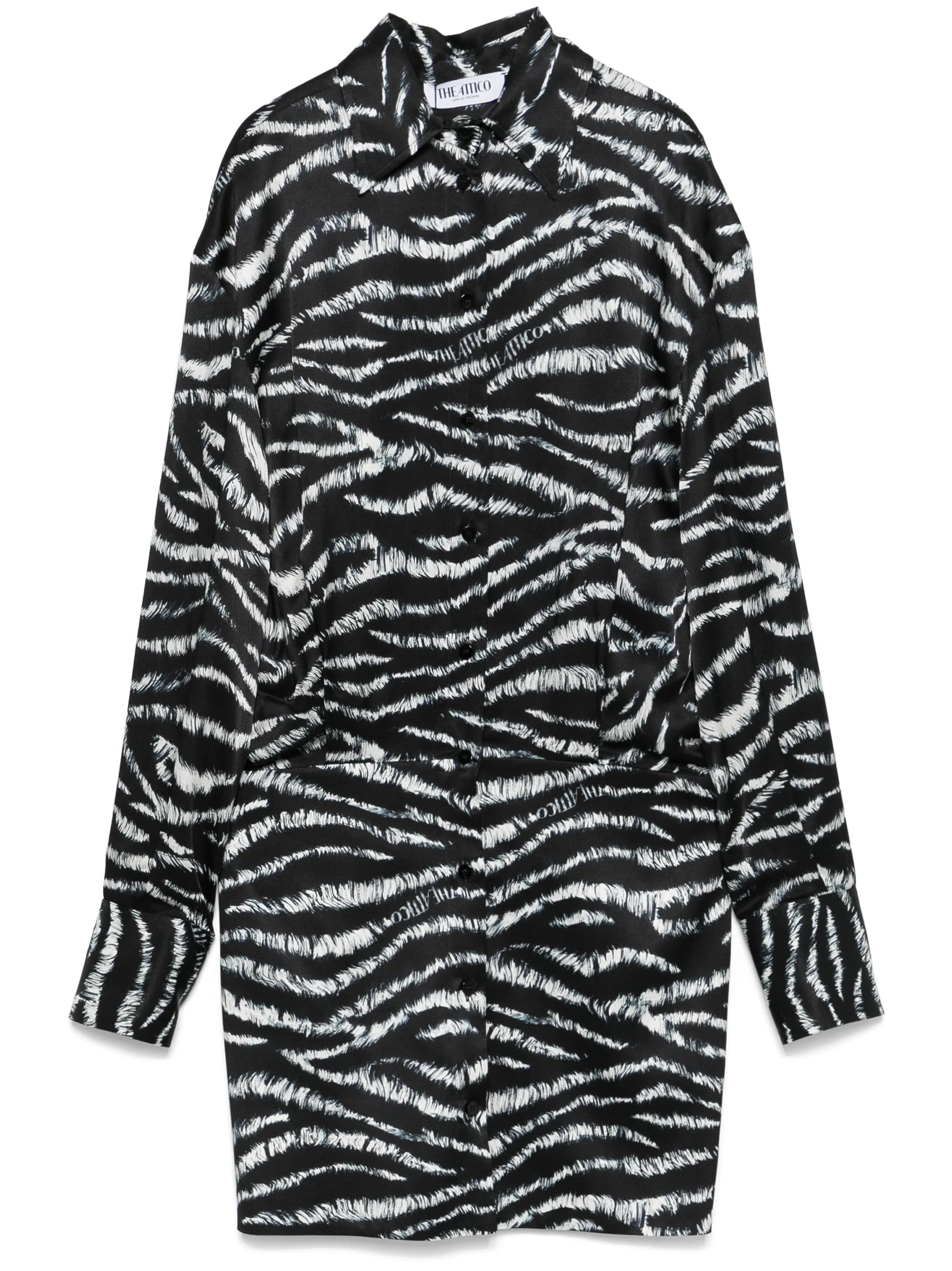 zebra-print mini dress