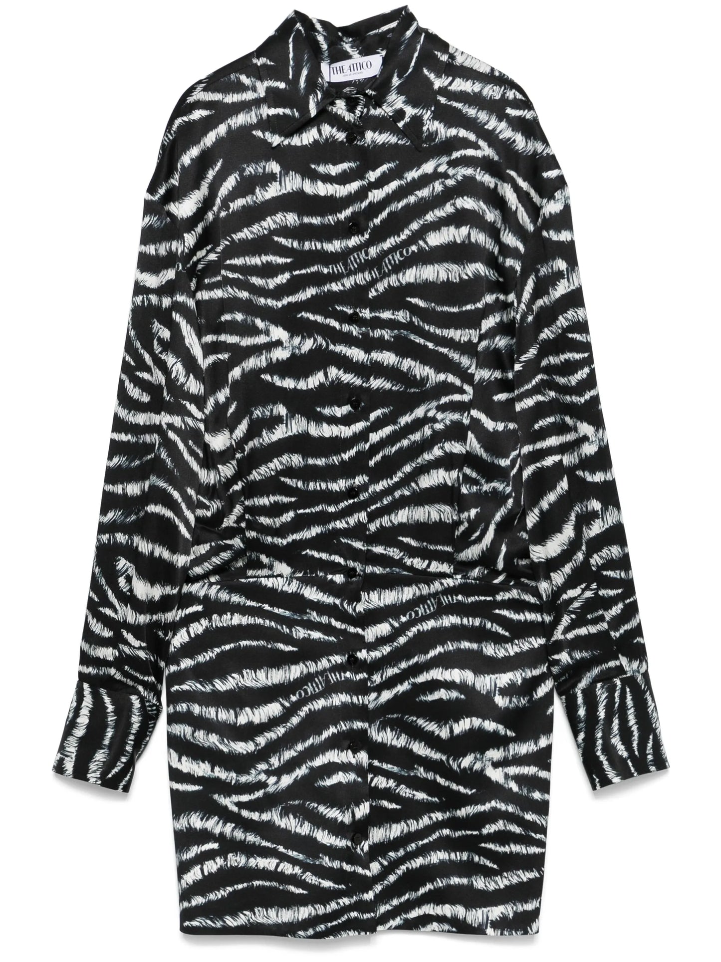 zebra-print mini dress