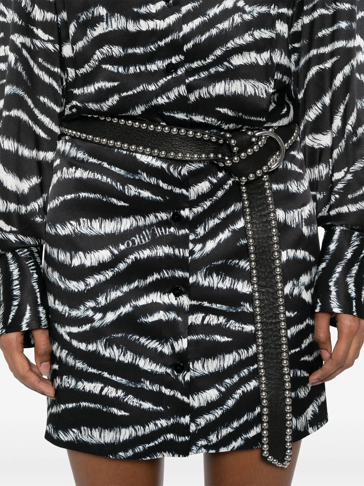zebra-print mini dress
