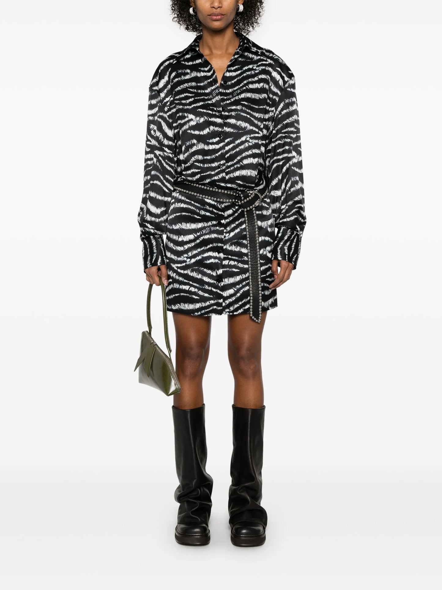 zebra-print mini dress