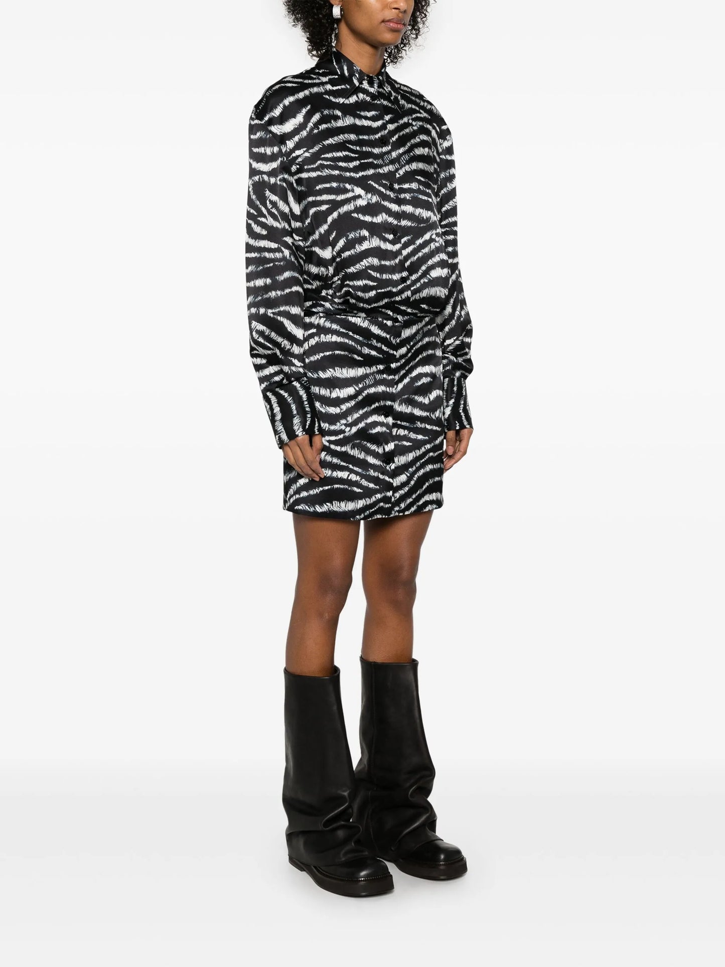 zebra-print mini dress
