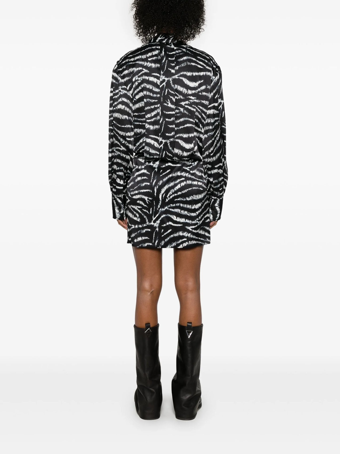 zebra-print mini dress