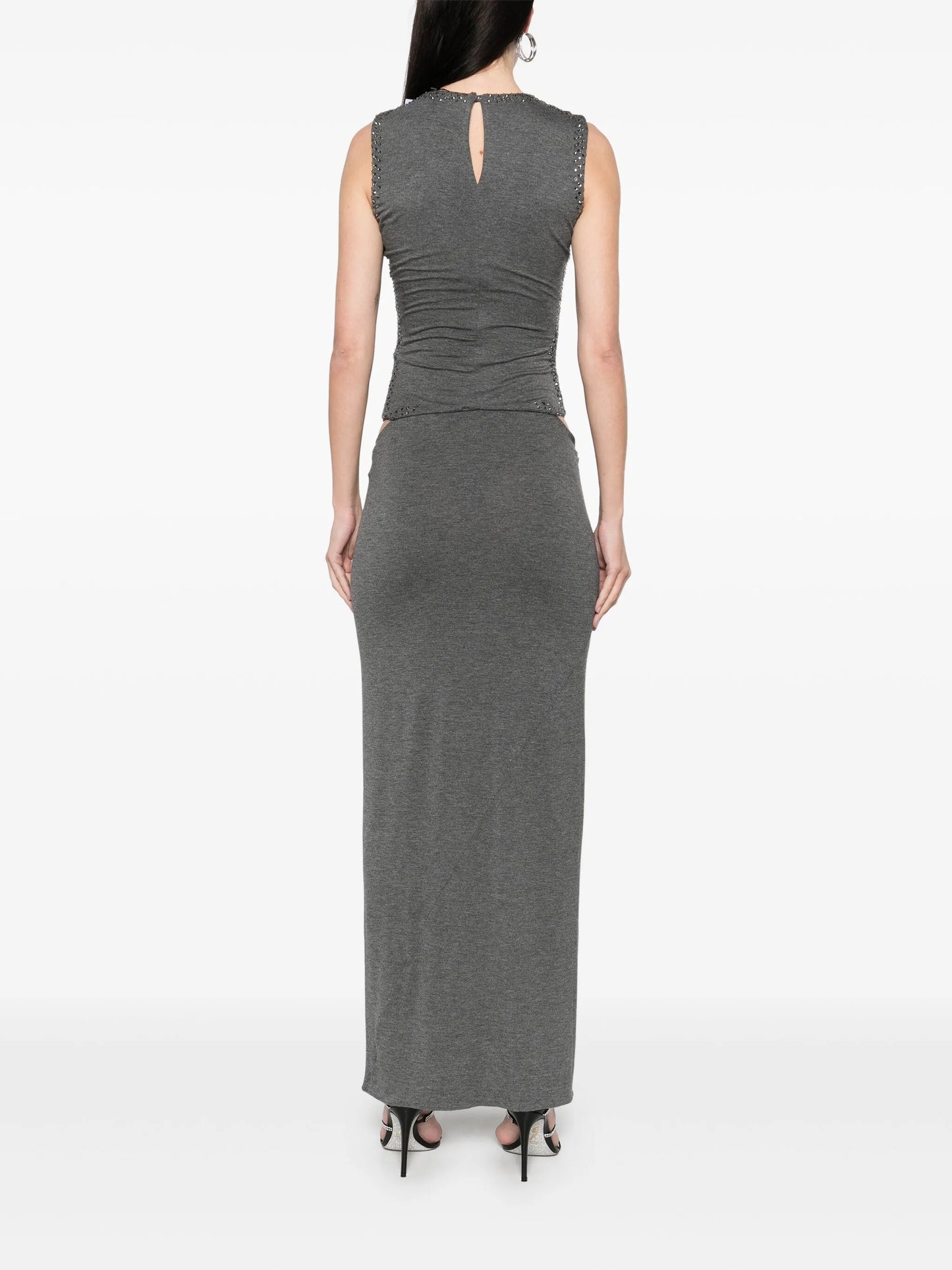 draped midi dress