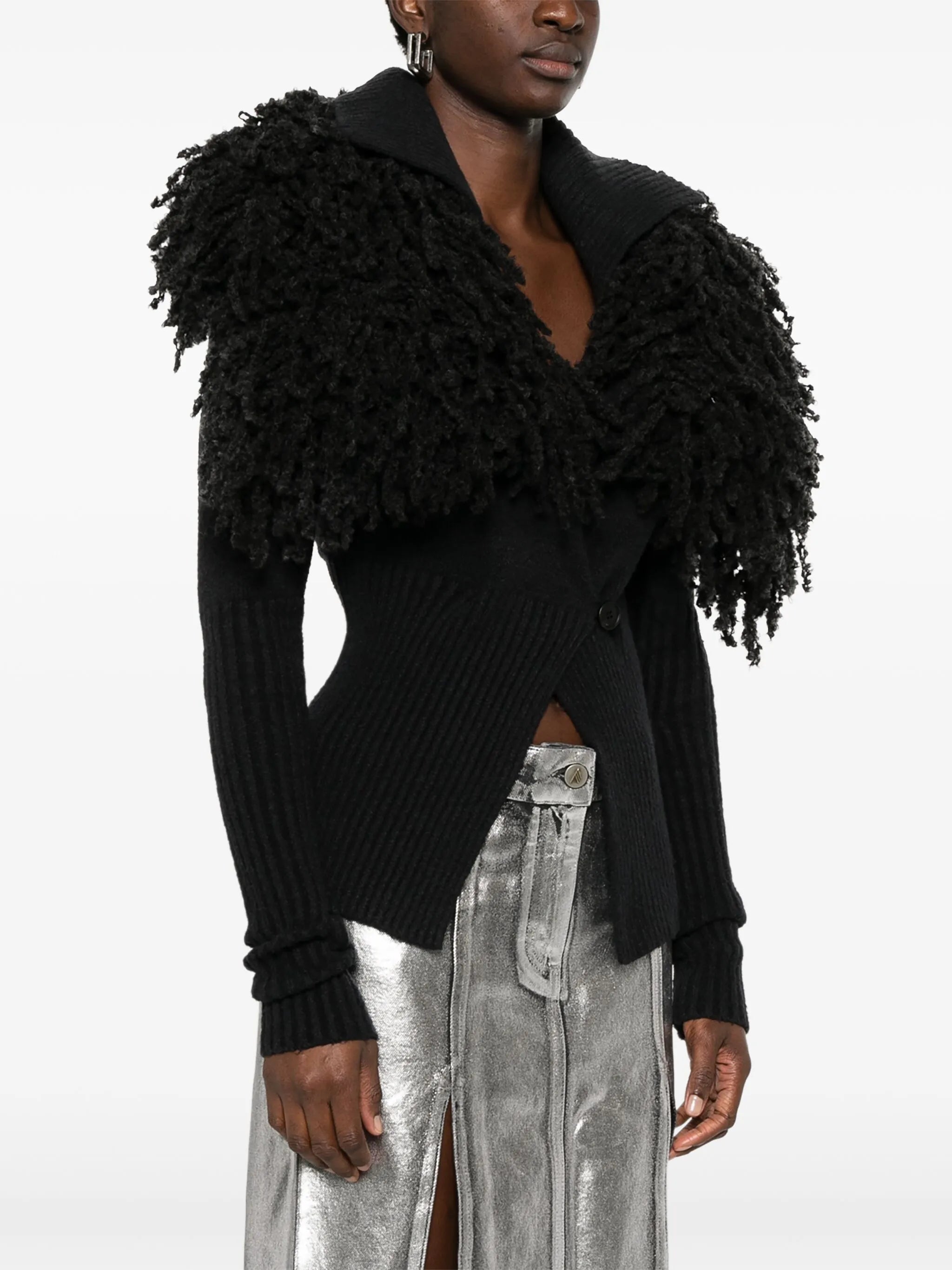 fringe-detail cardigan