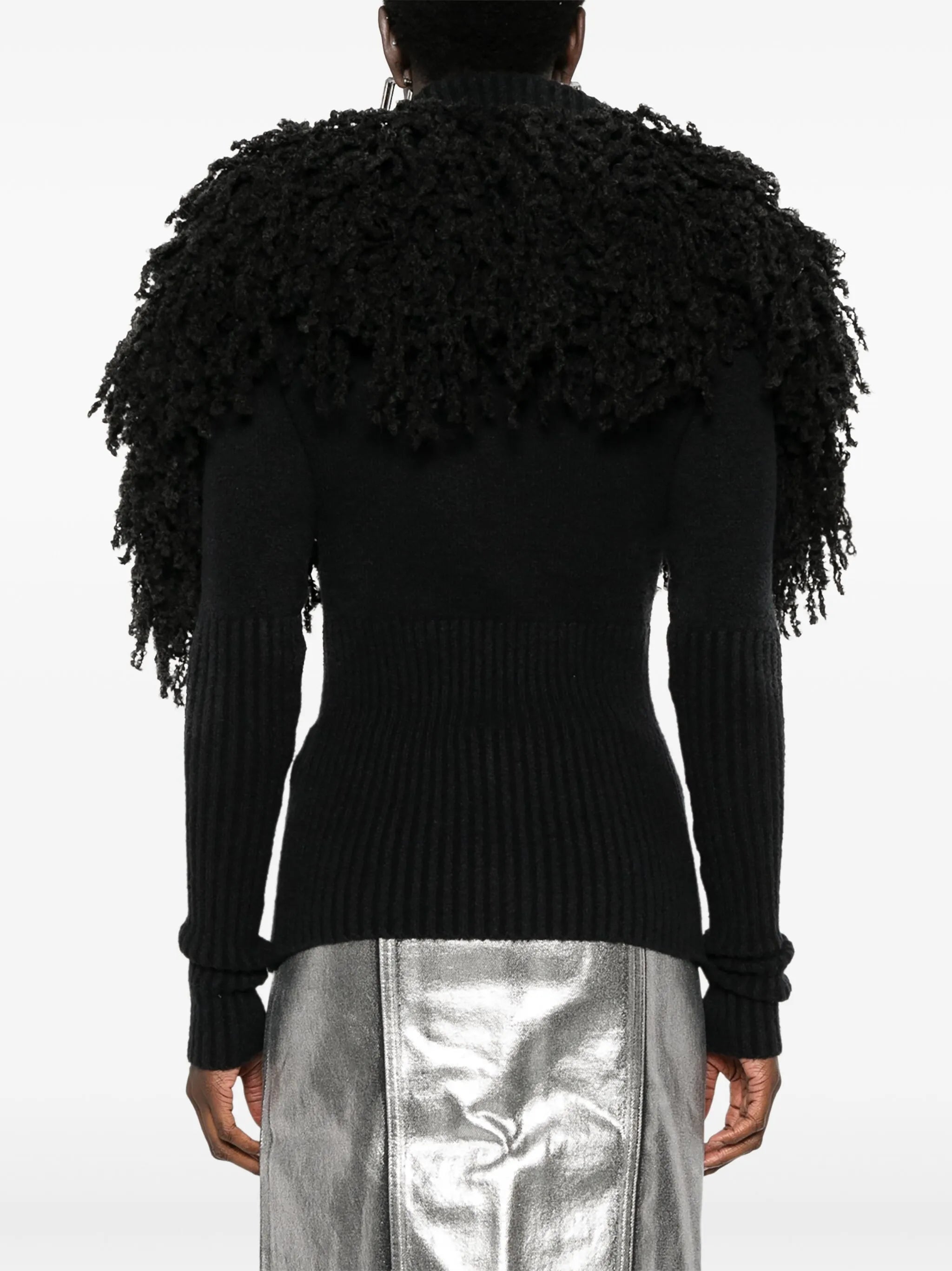fringe-detail cardigan