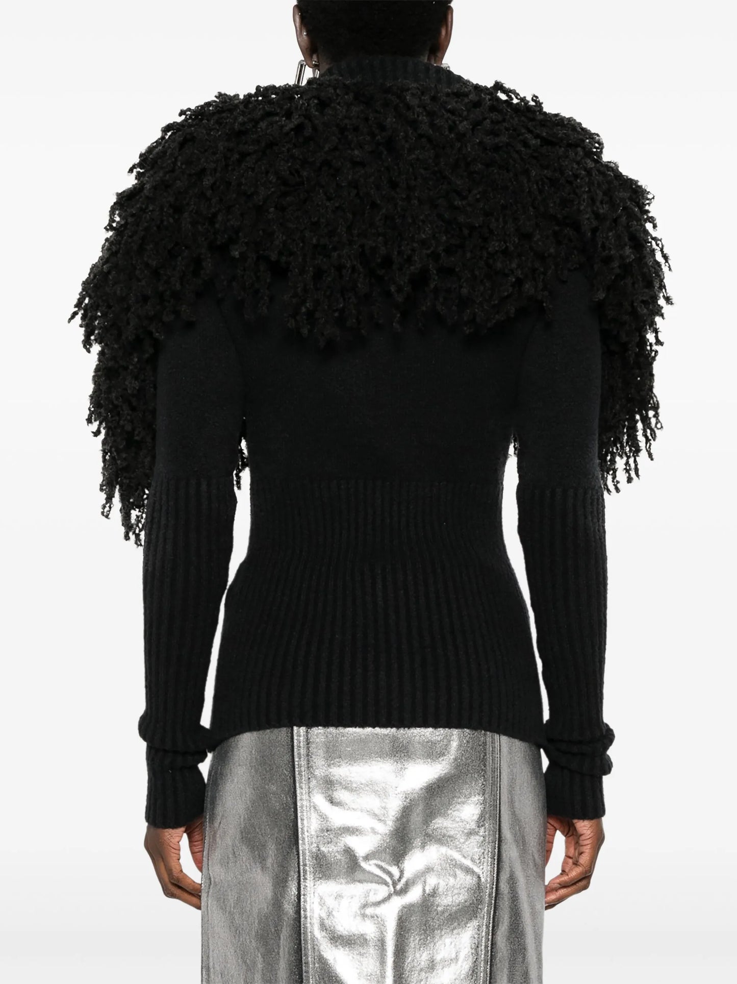 fringe-detail cardigan