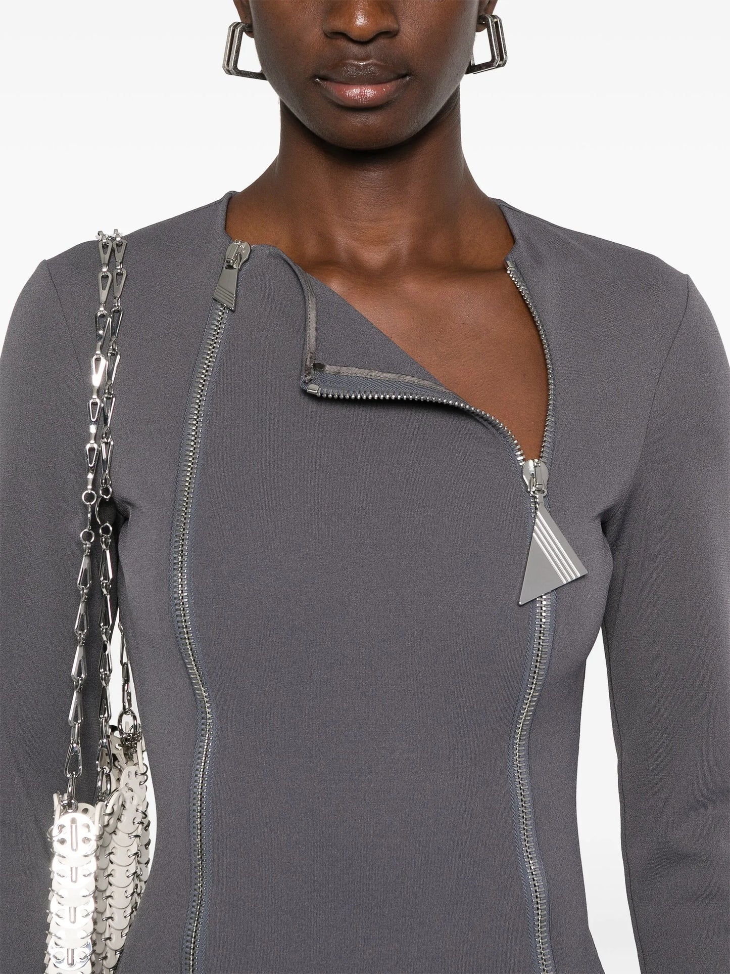 zipped mini dress
