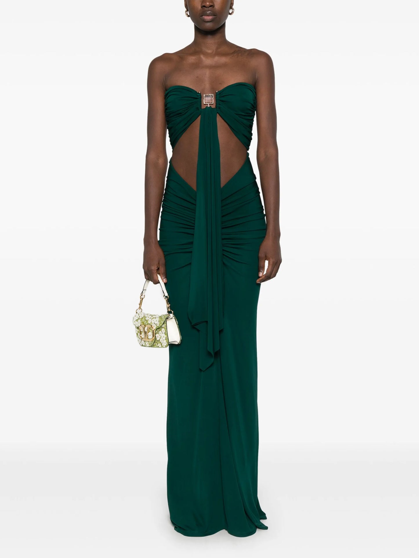 gemstone-embellished maxi dress
