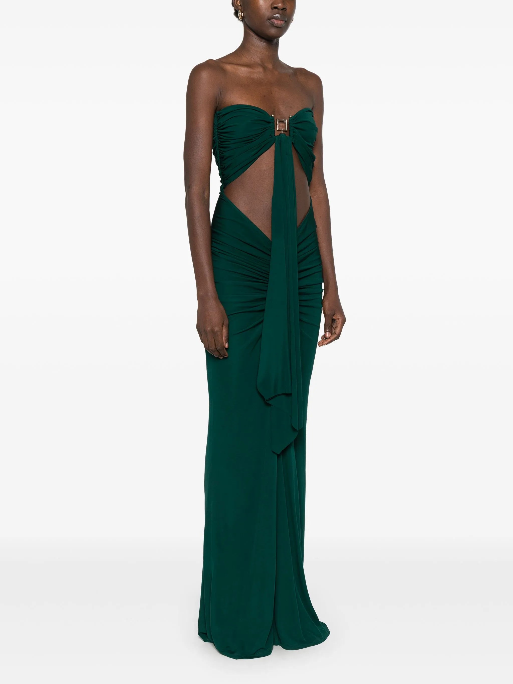 gemstone-embellished maxi dress