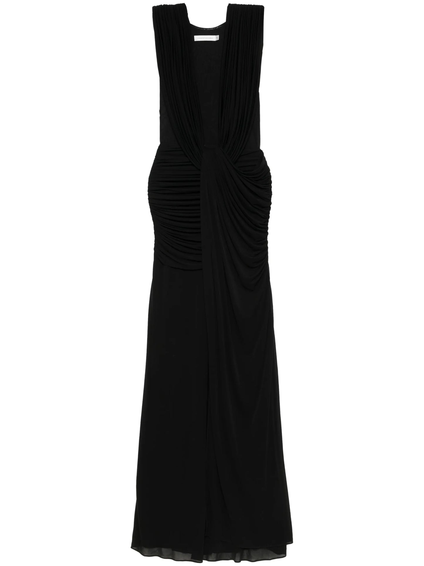 draped maxi dress