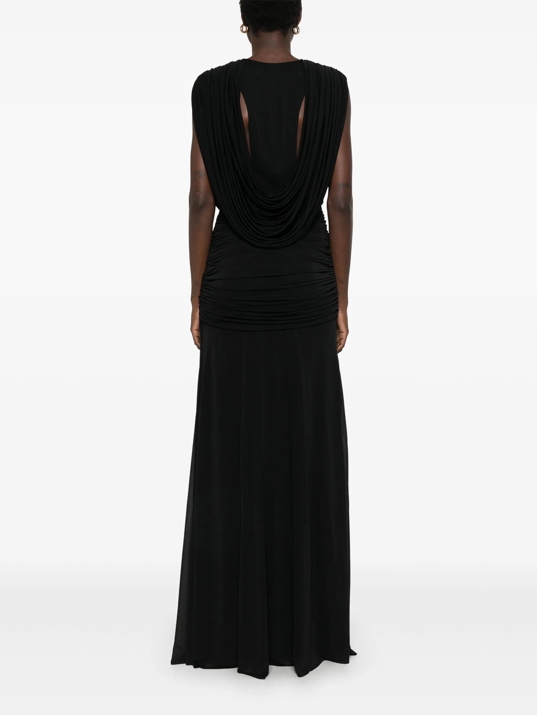 draped maxi dress