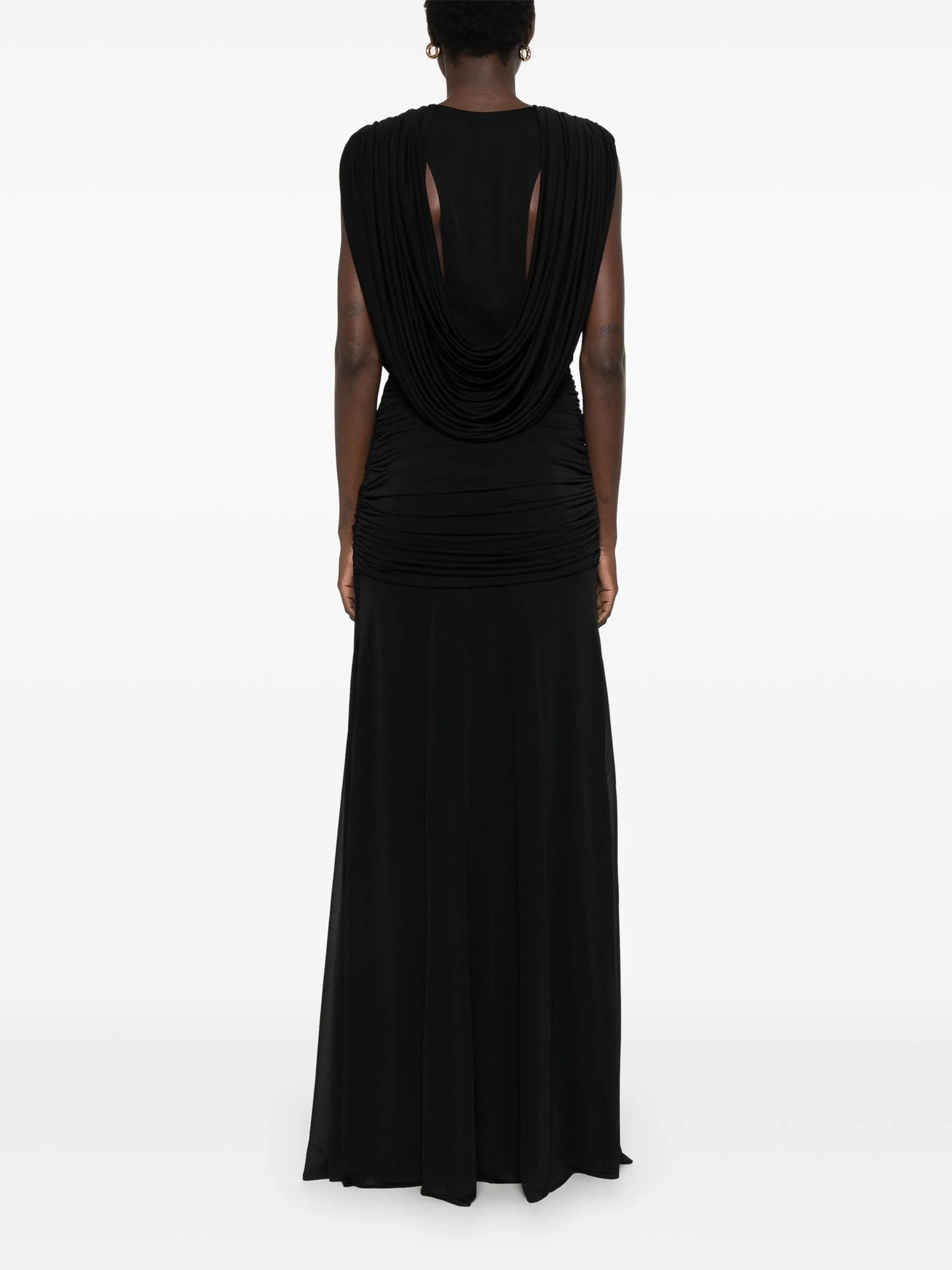 draped maxi dress
