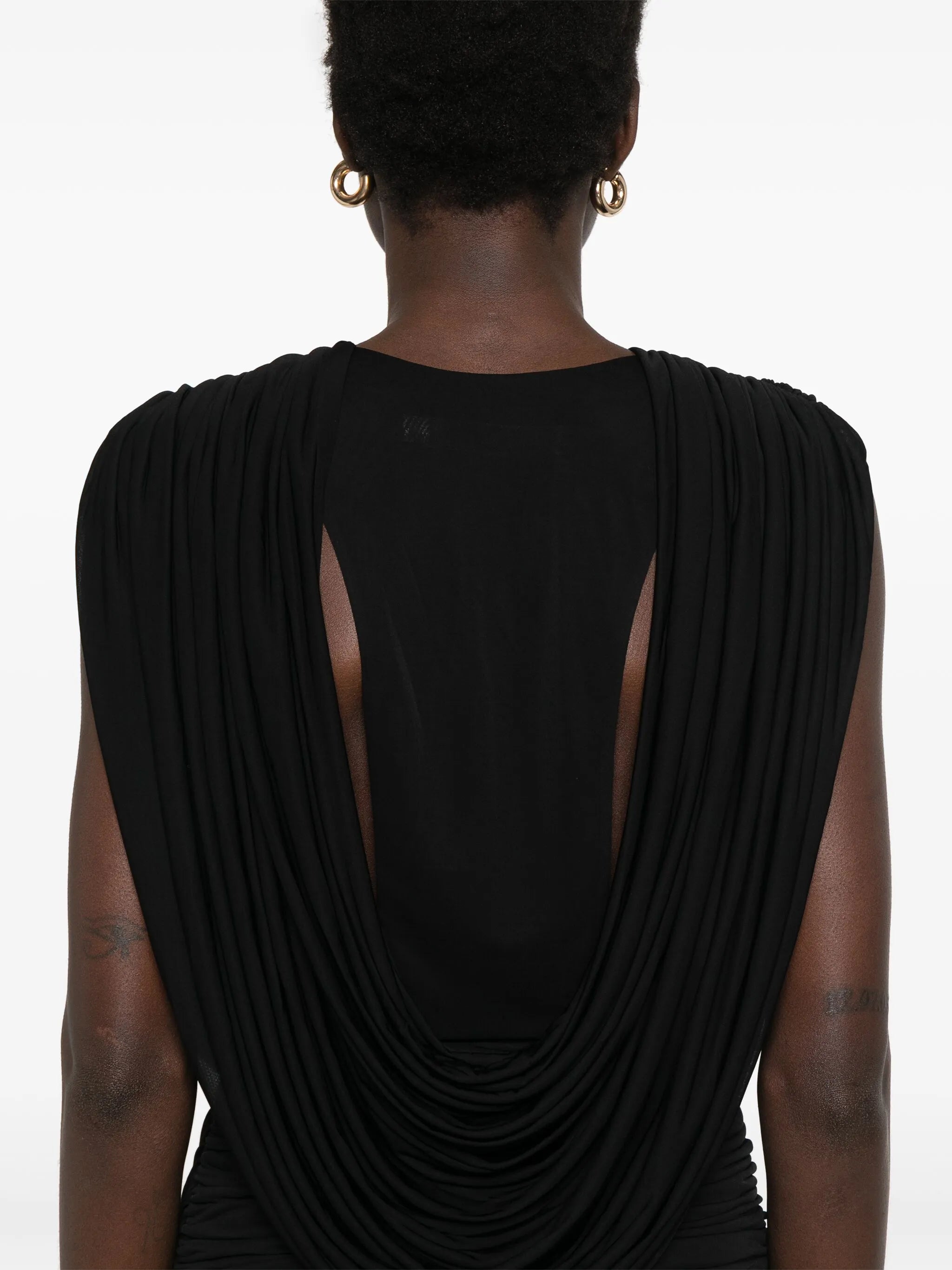 draped maxi dress