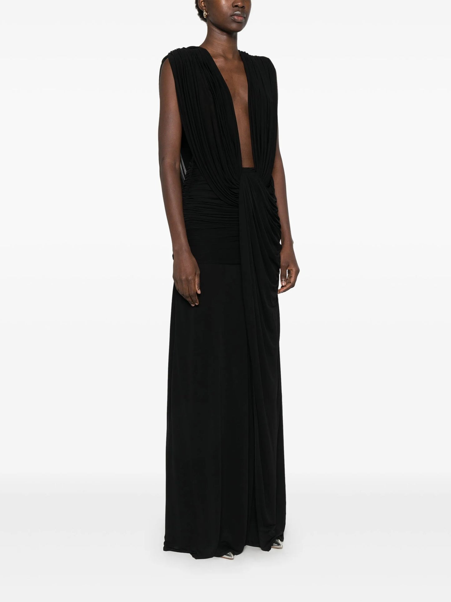 draped maxi dress