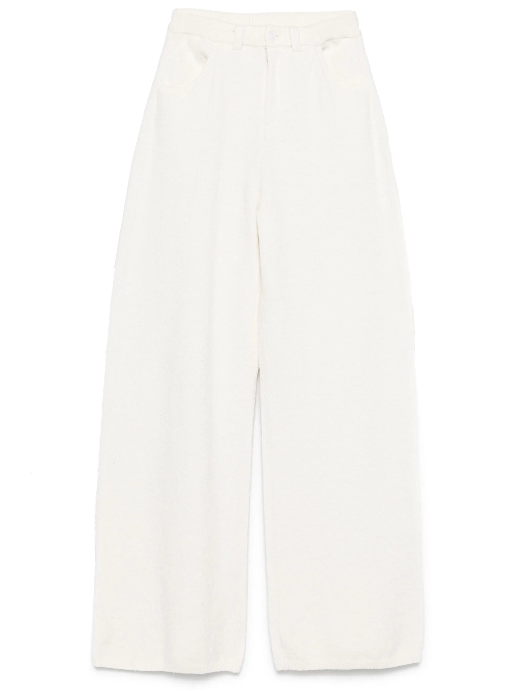 wide-leg knitted trousers