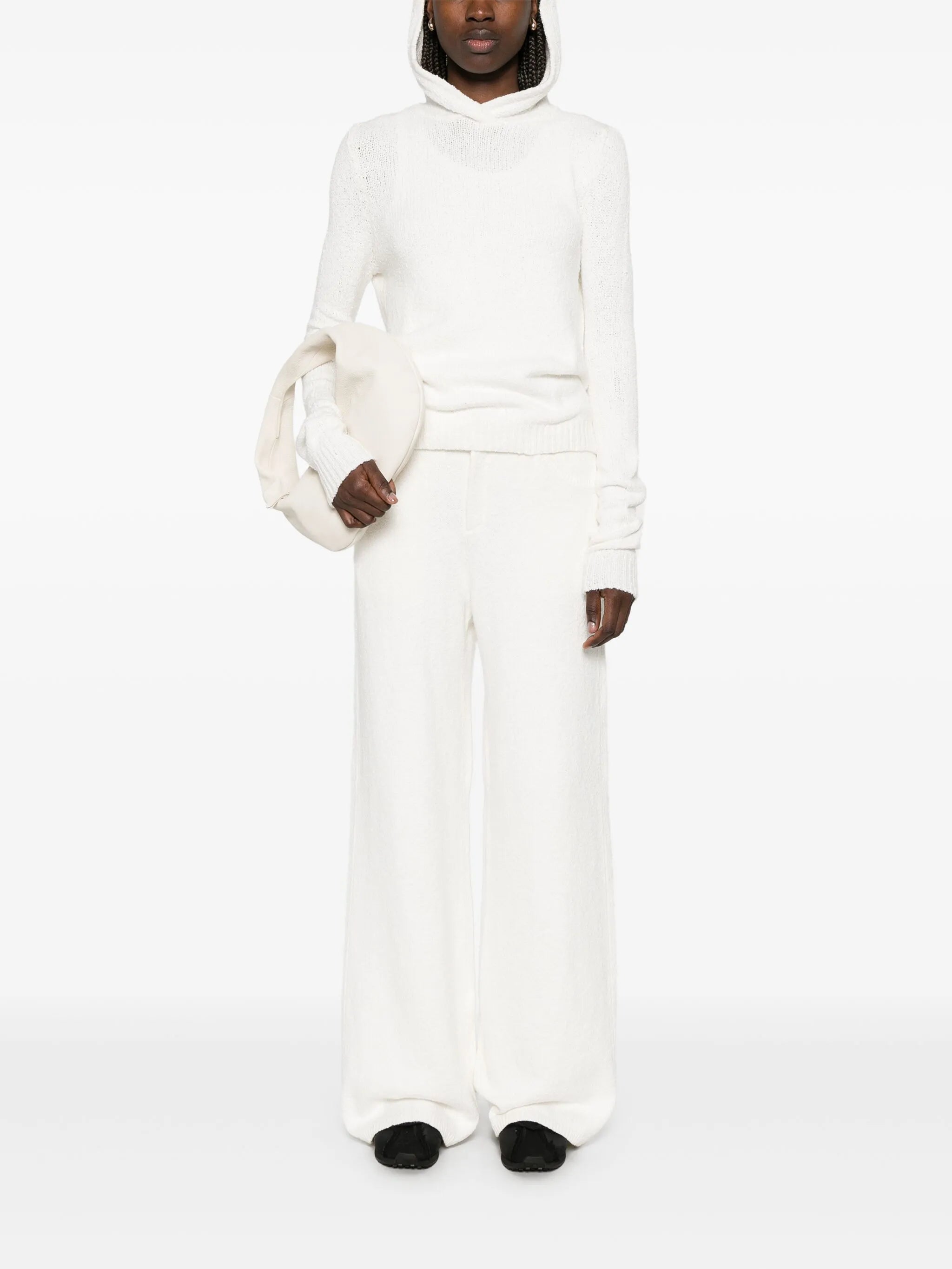 wide-leg knitted trousers