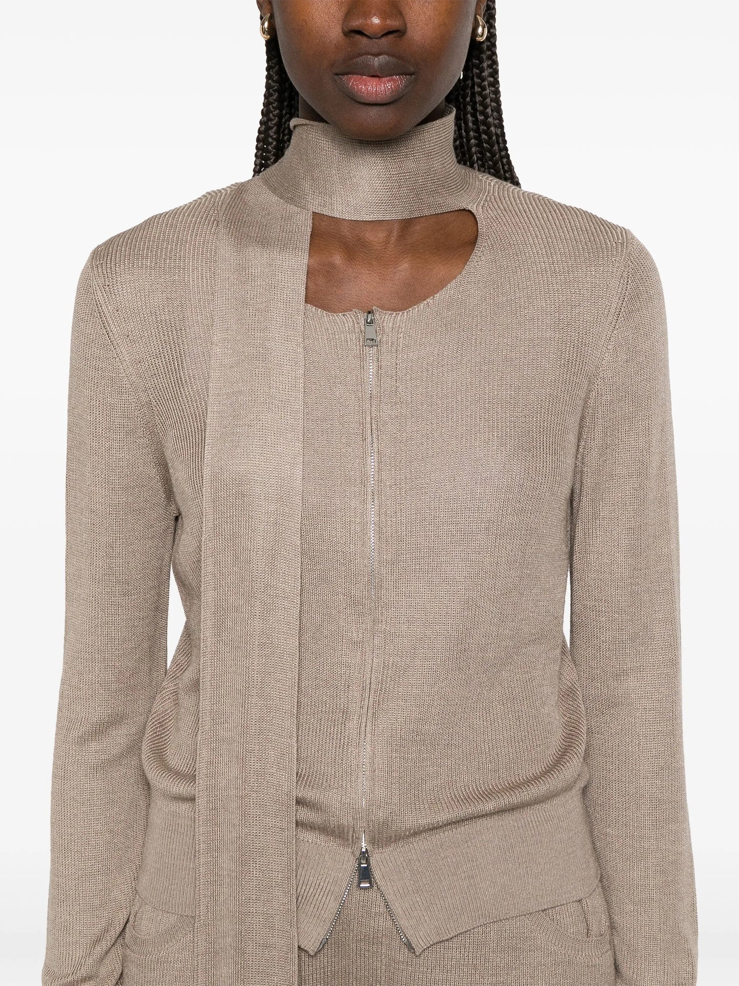 fine-knit cardigan