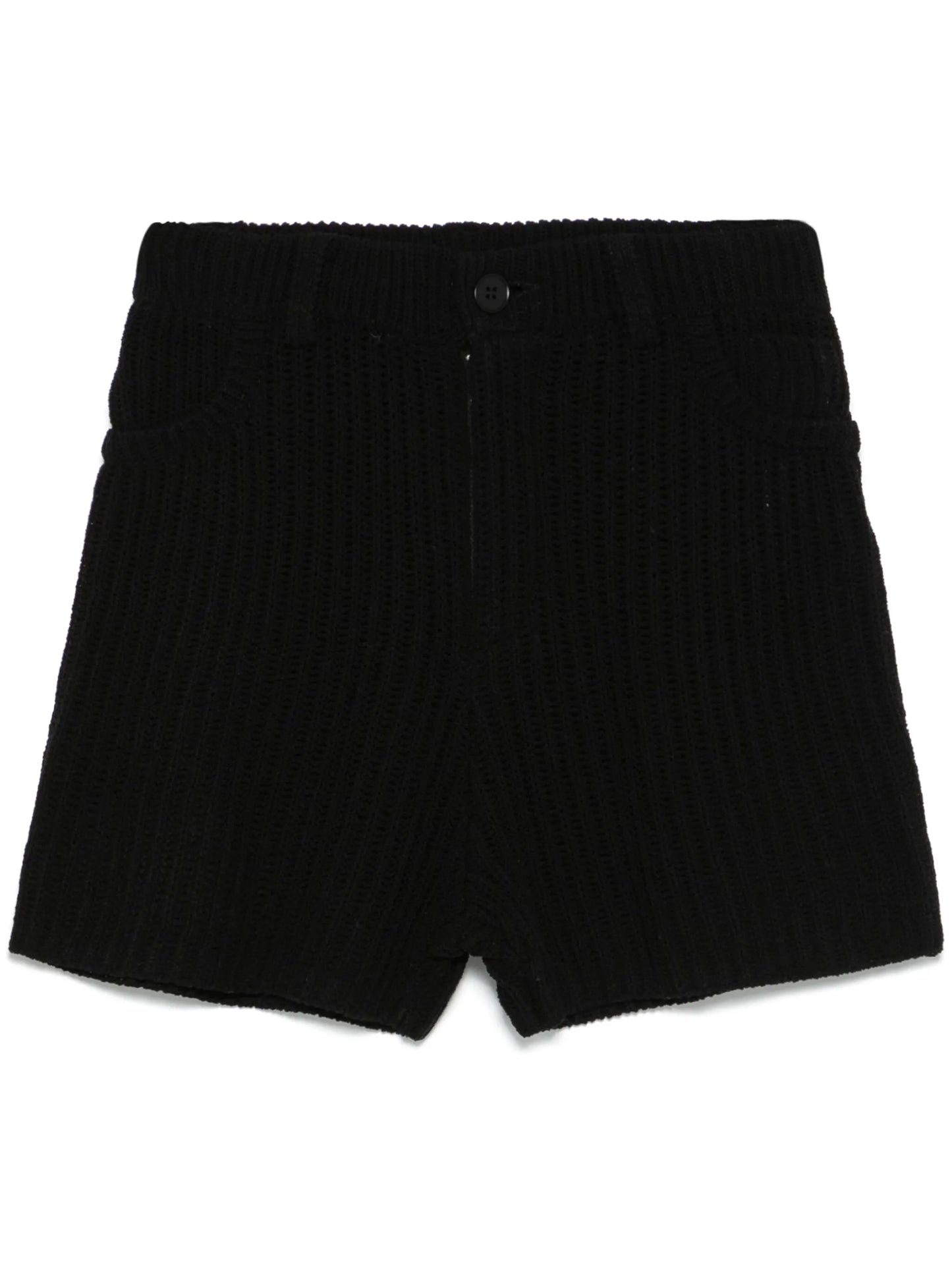 ribbed-knit shorts