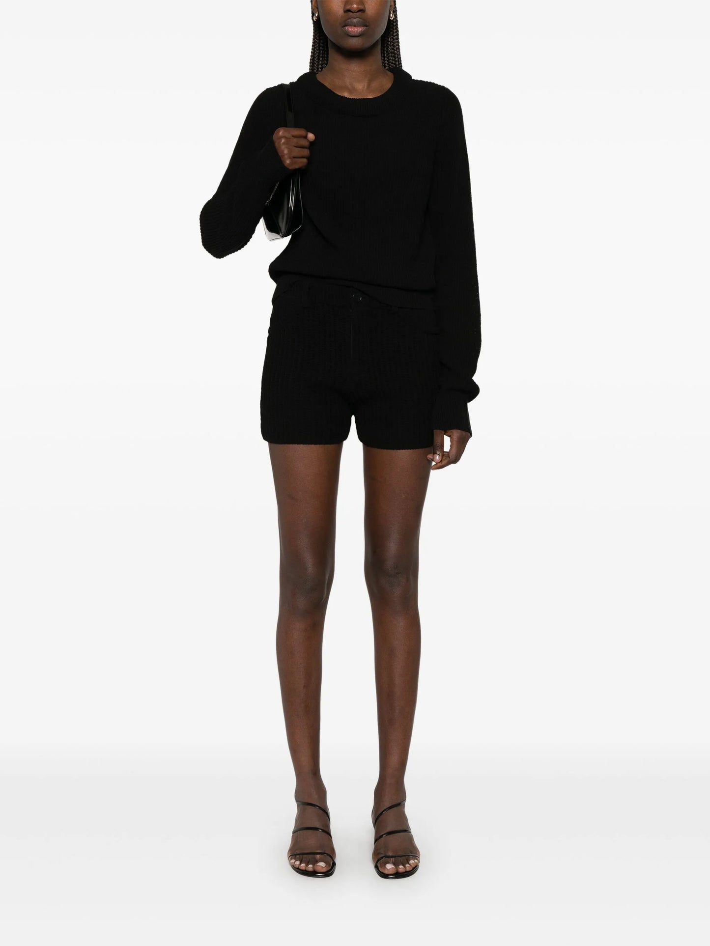 ribbed-knit sweater