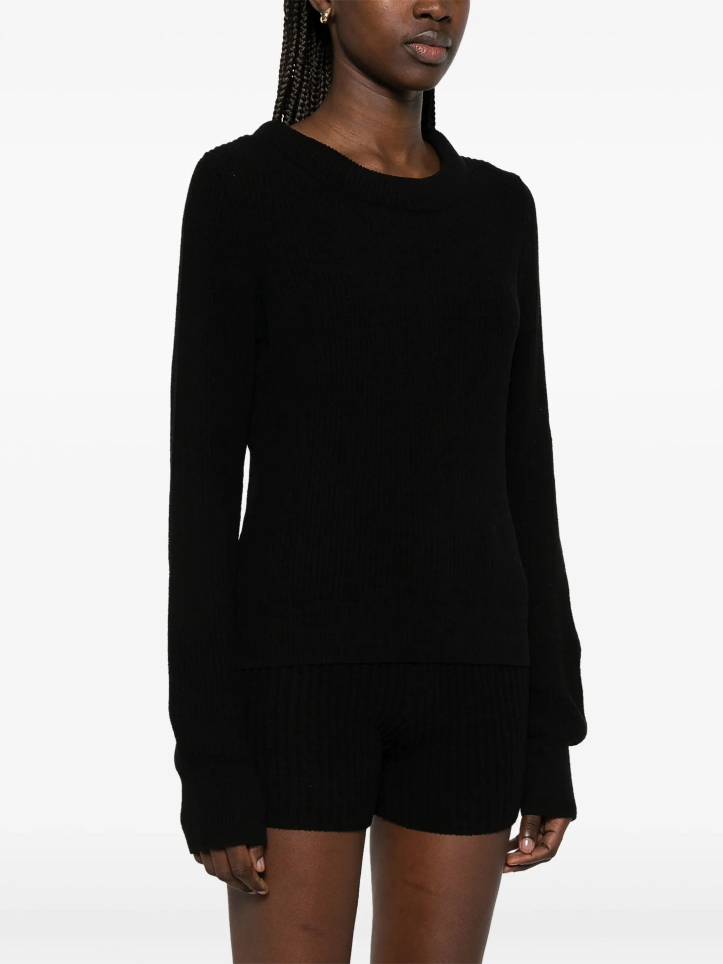 ribbed-knit sweater