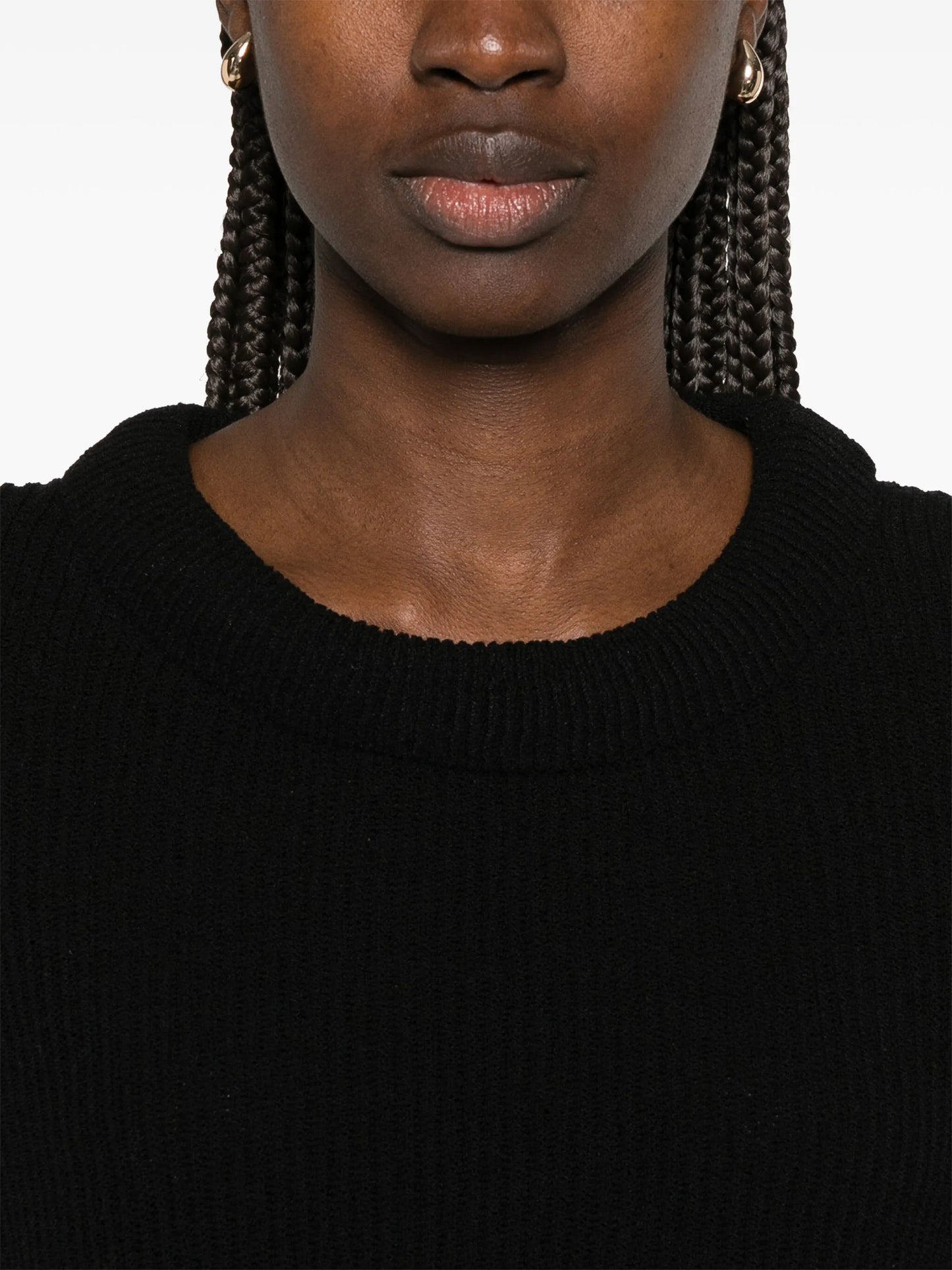 ribbed-knit sweater
