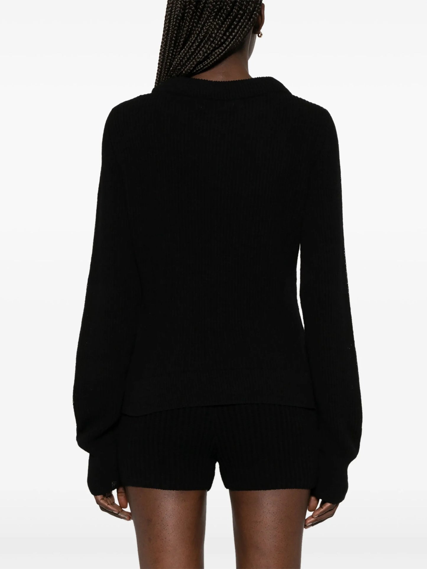 ribbed-knit sweater
