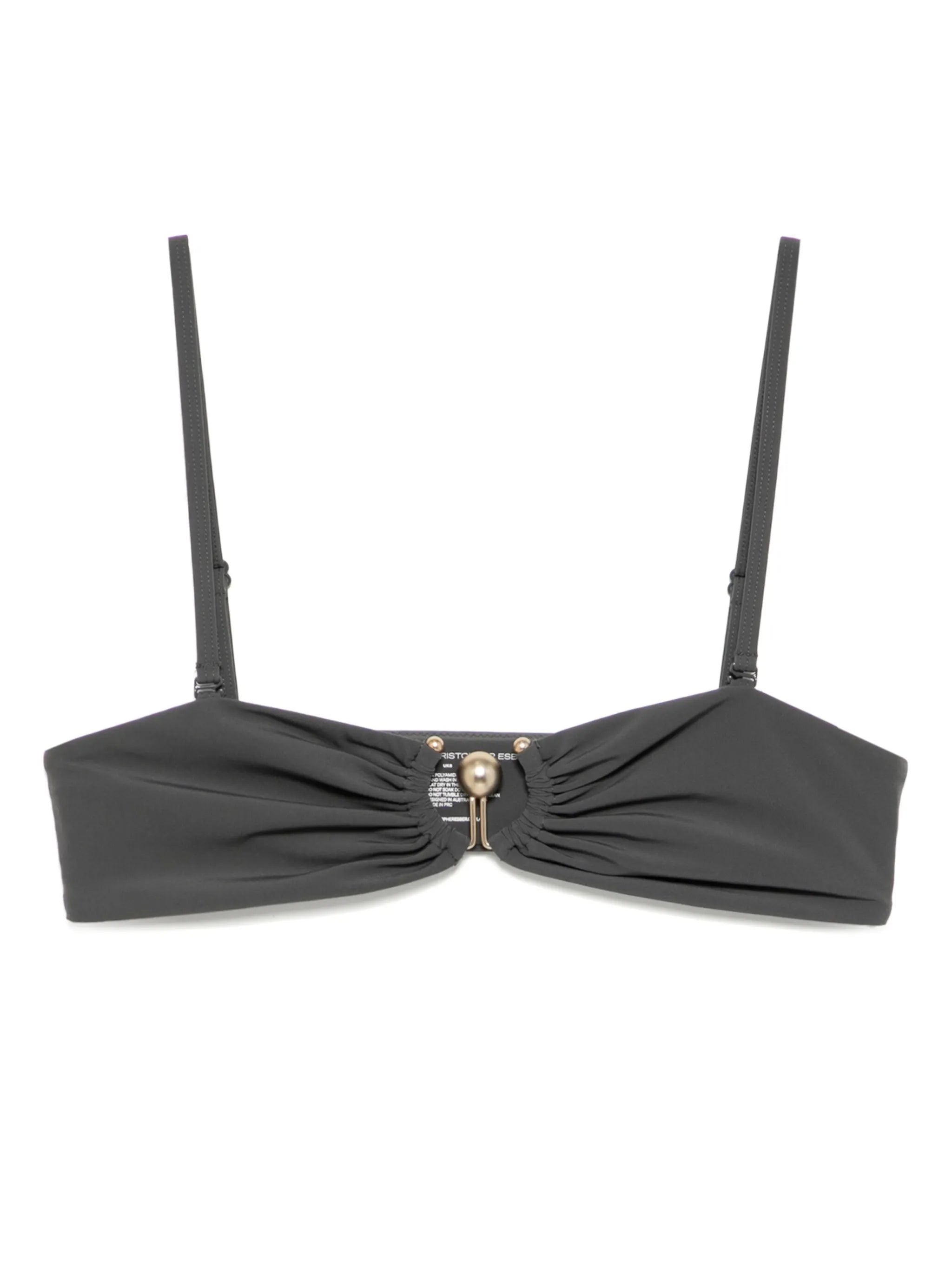 ruched bandeau bikini top