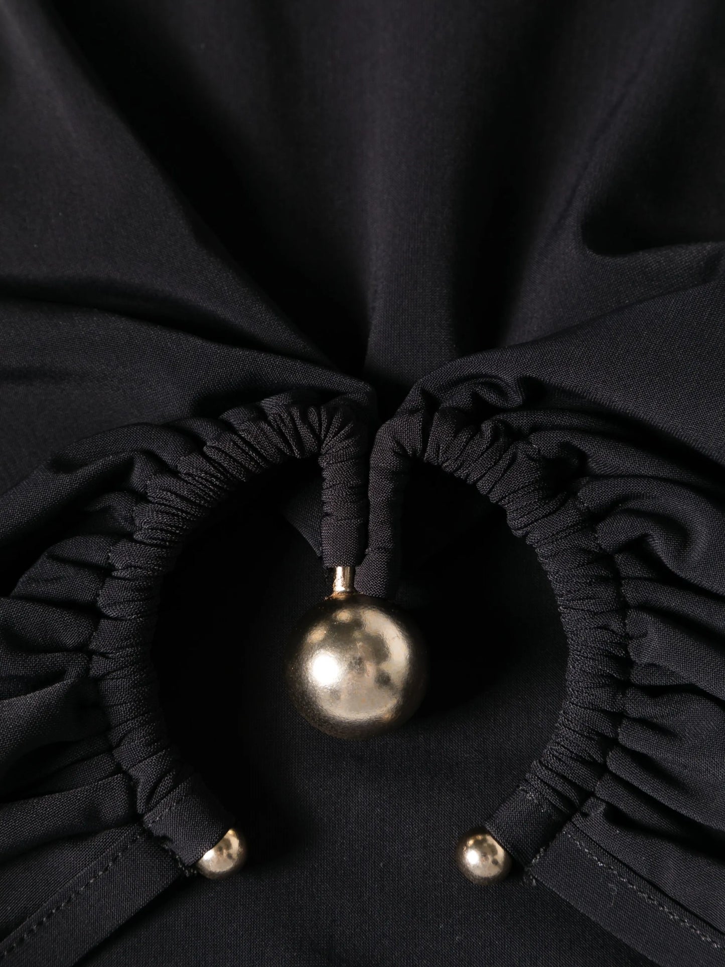 ruched orbit-detail crop top