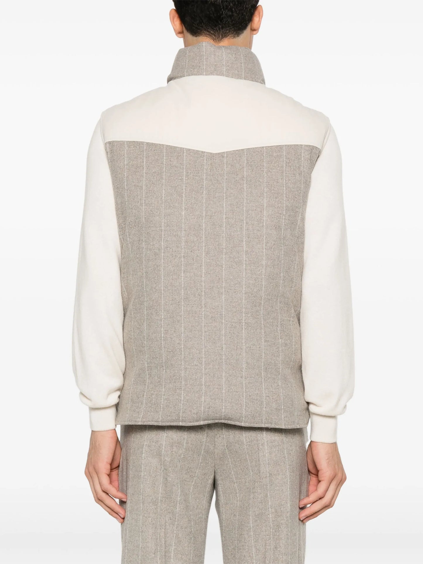 pinstriped gilet