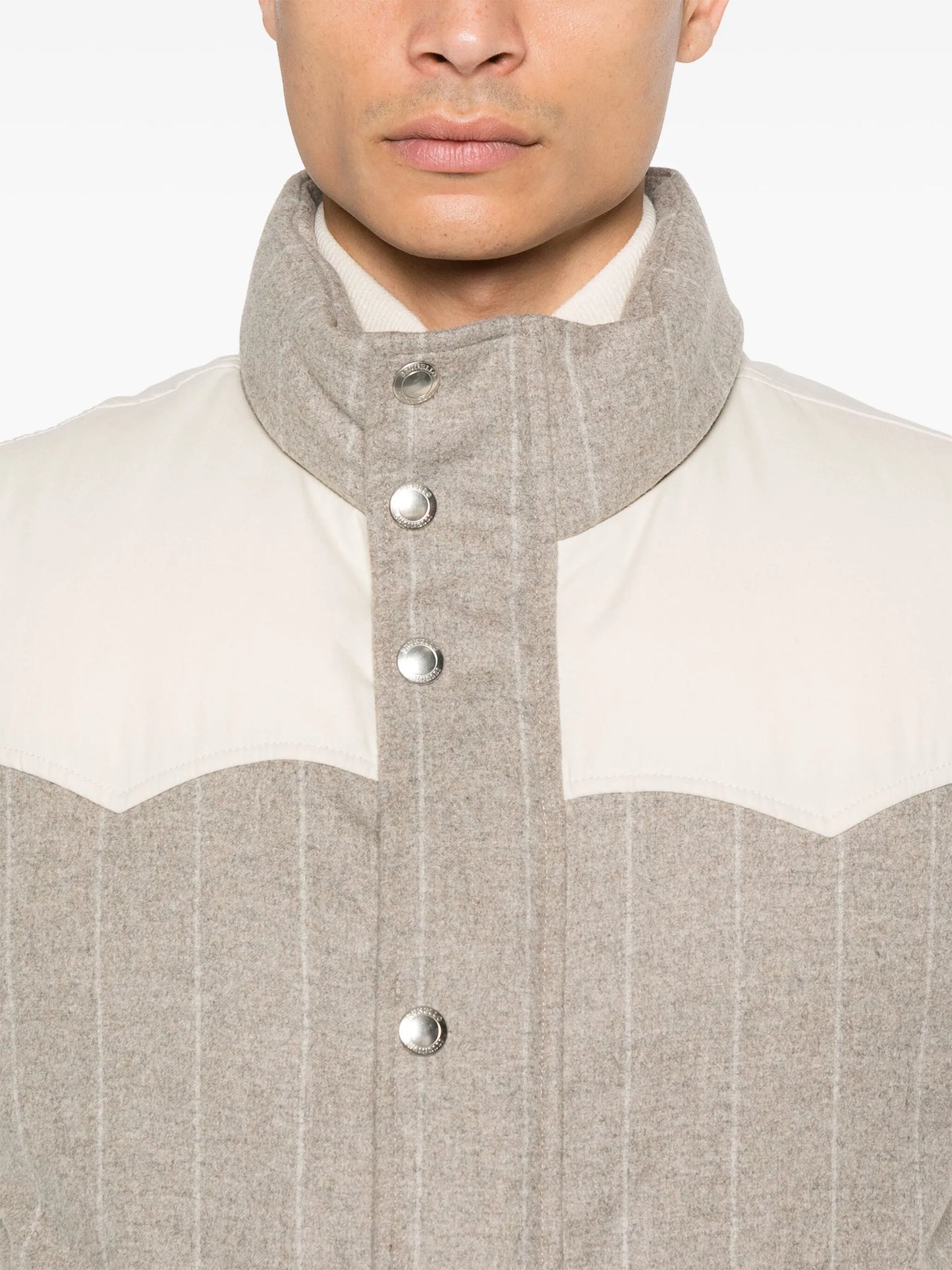 pinstriped gilet
