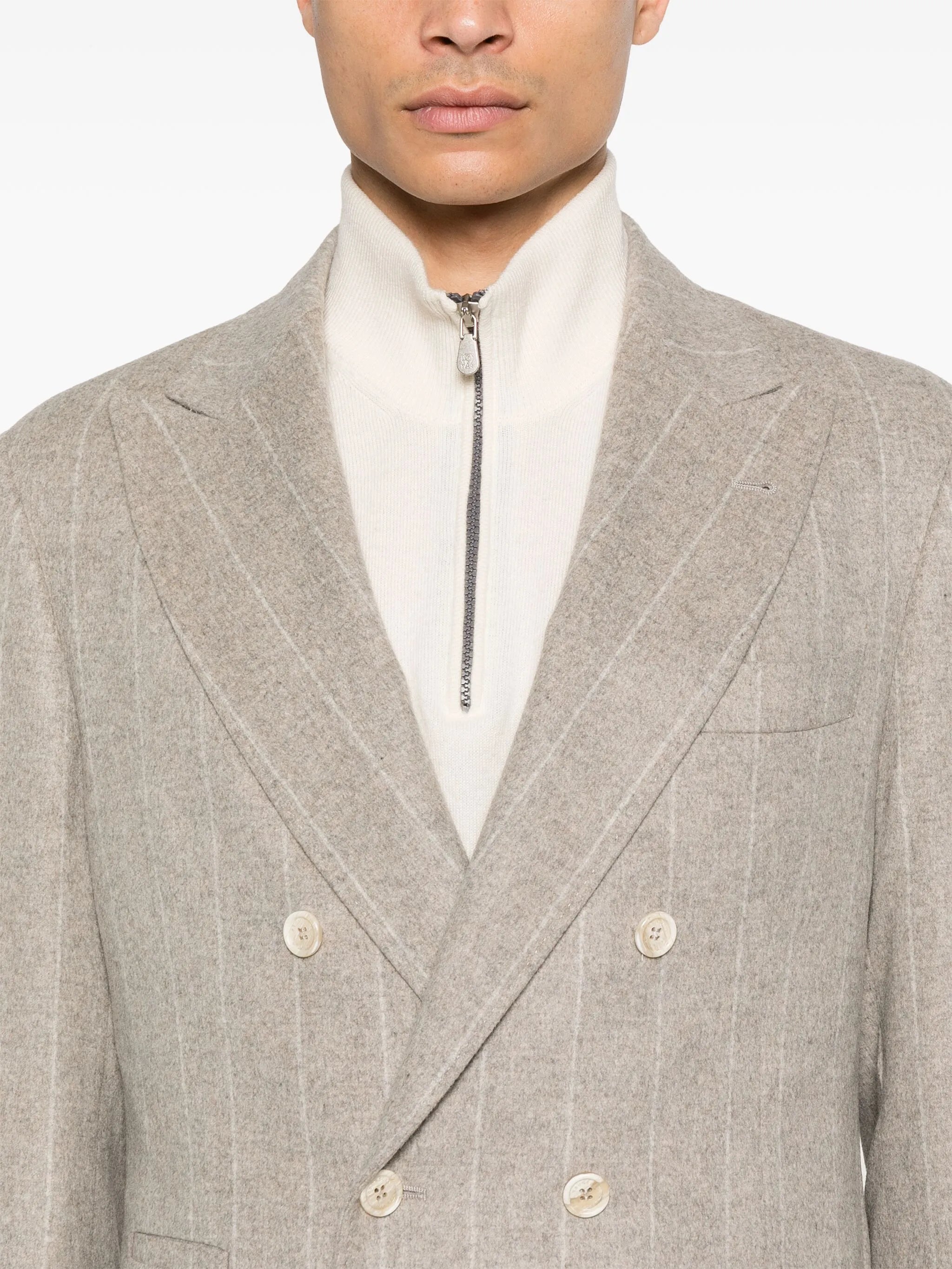 pinstriped suit