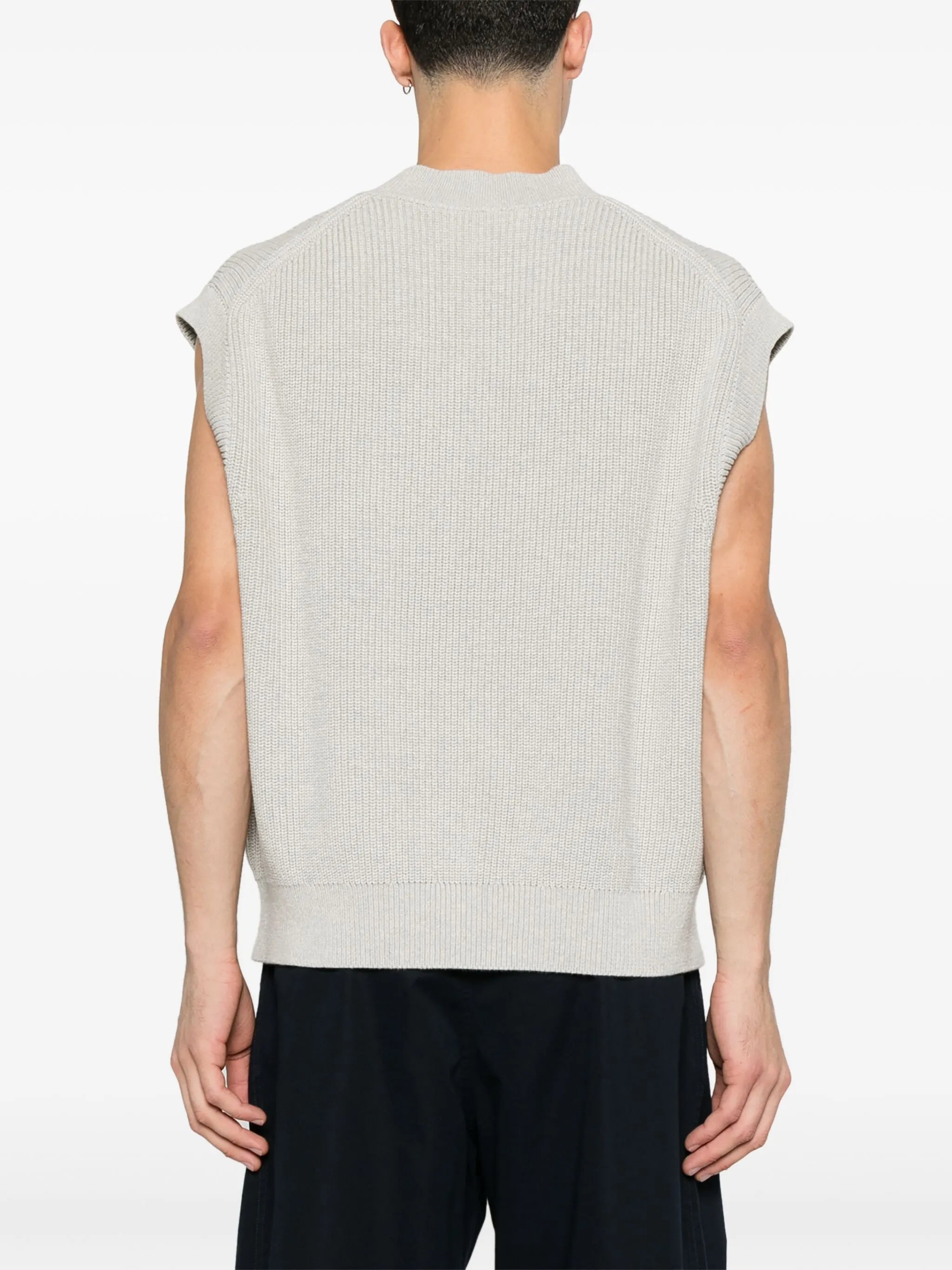 ribbed-knit vest