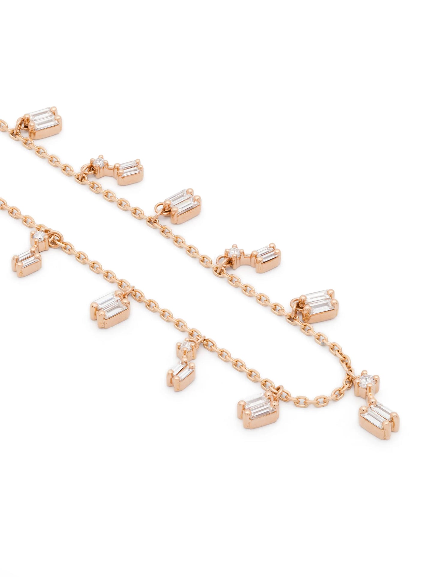 18kt rose gold Dangle diamond necklace