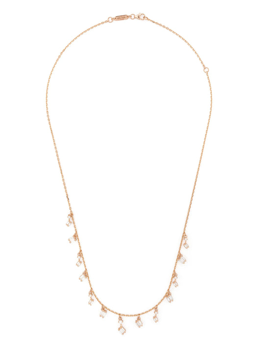 18kt rose gold Dangle diamond necklace