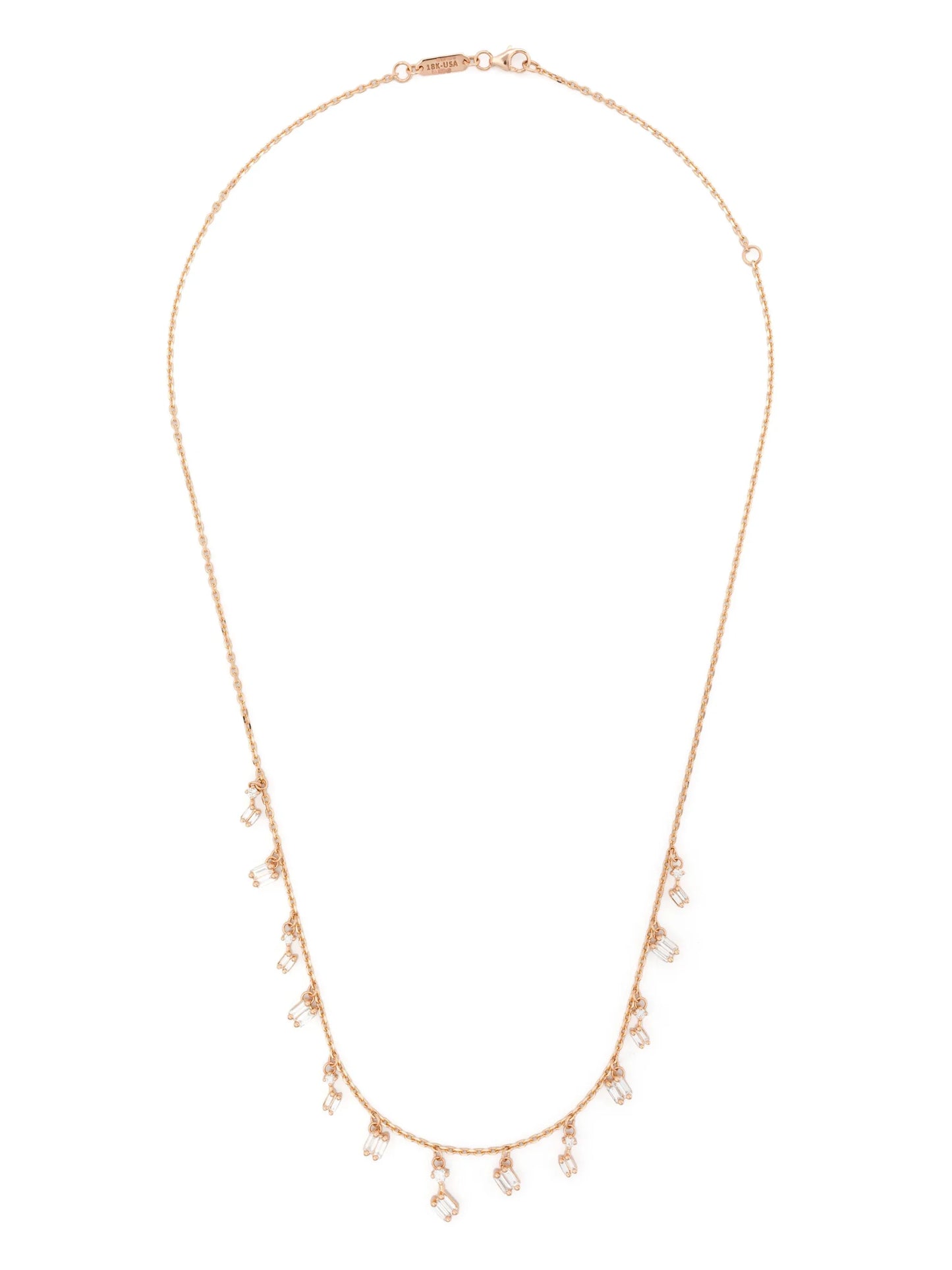 18kt rose gold Dangle diamond necklace